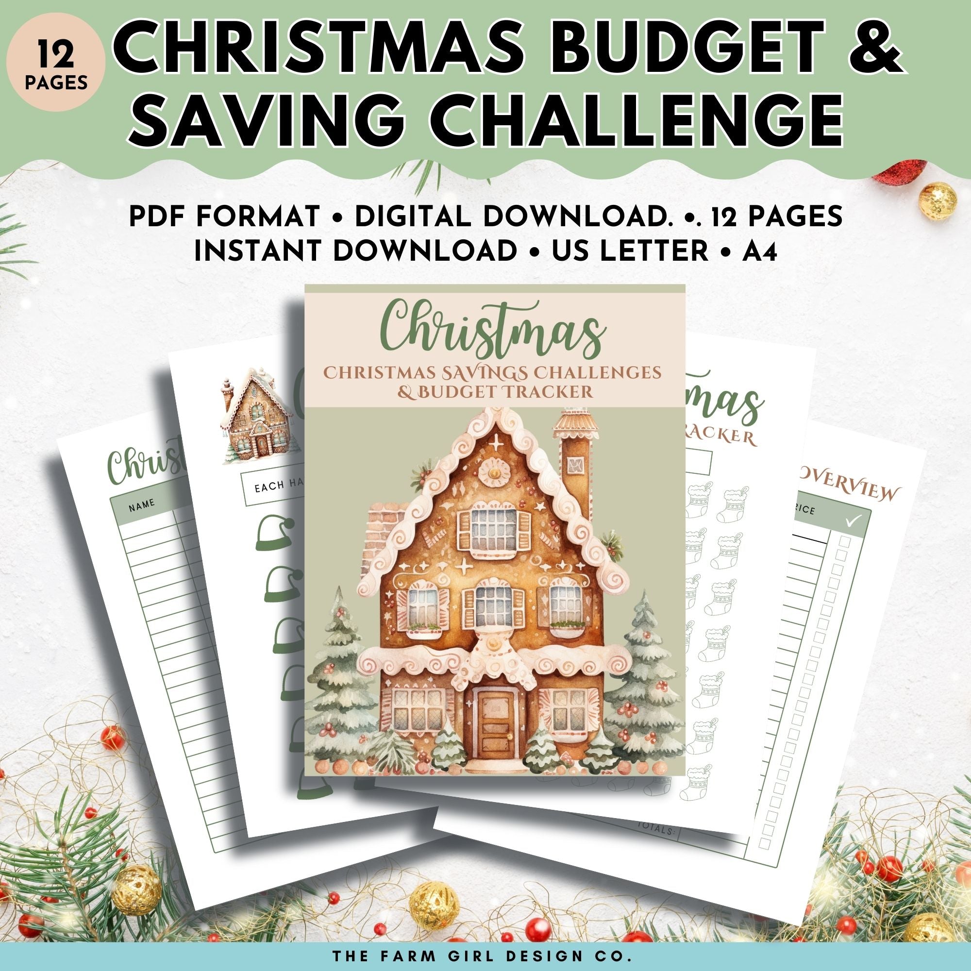 Are you ready to make this holiday season the most organized and budget-friendly one yet? Our Christmas Binder, designed to help you plan, save, and budget for Christmas! With 6 Christmas Saving Challenges and 5 comprehensive Christmas Budget Templates, this bundle is your ultimate holiday financial planning companion.