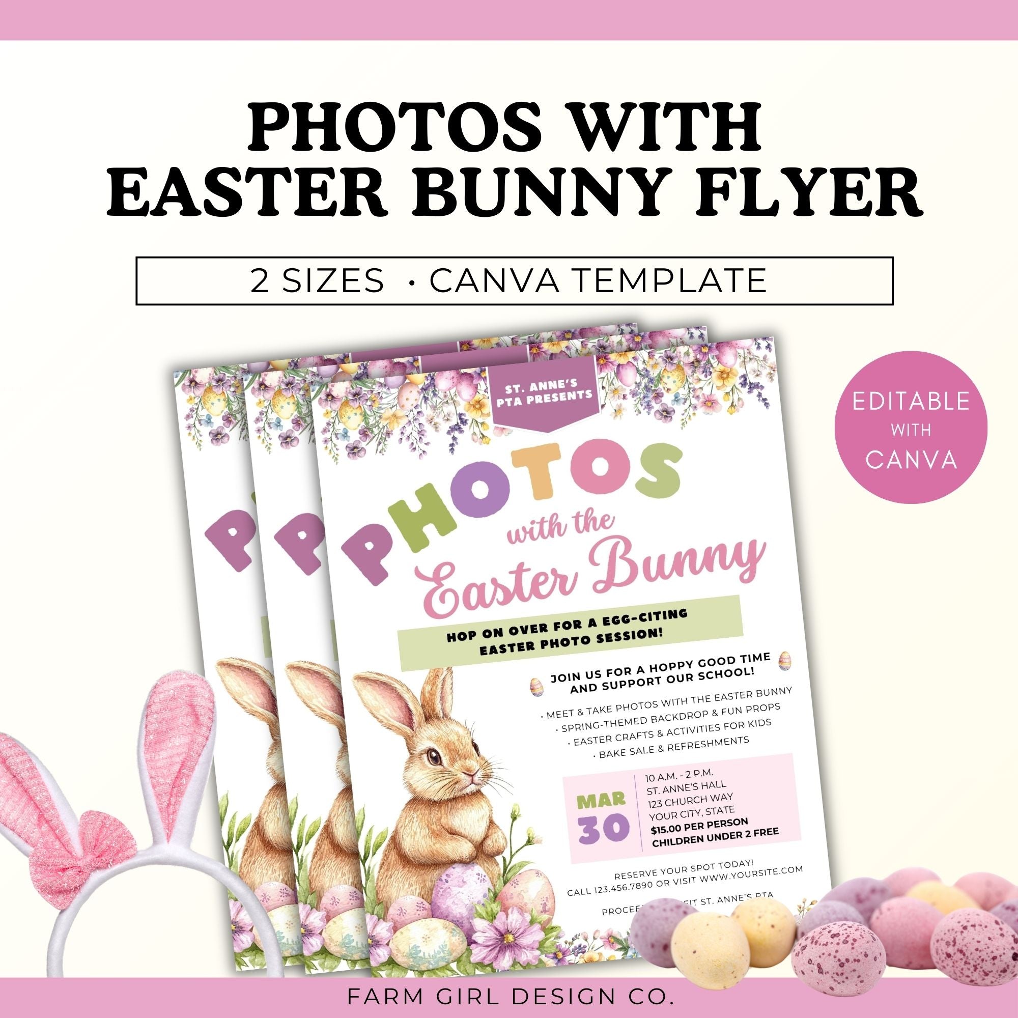 Photos With The Easter Bunny Flyer