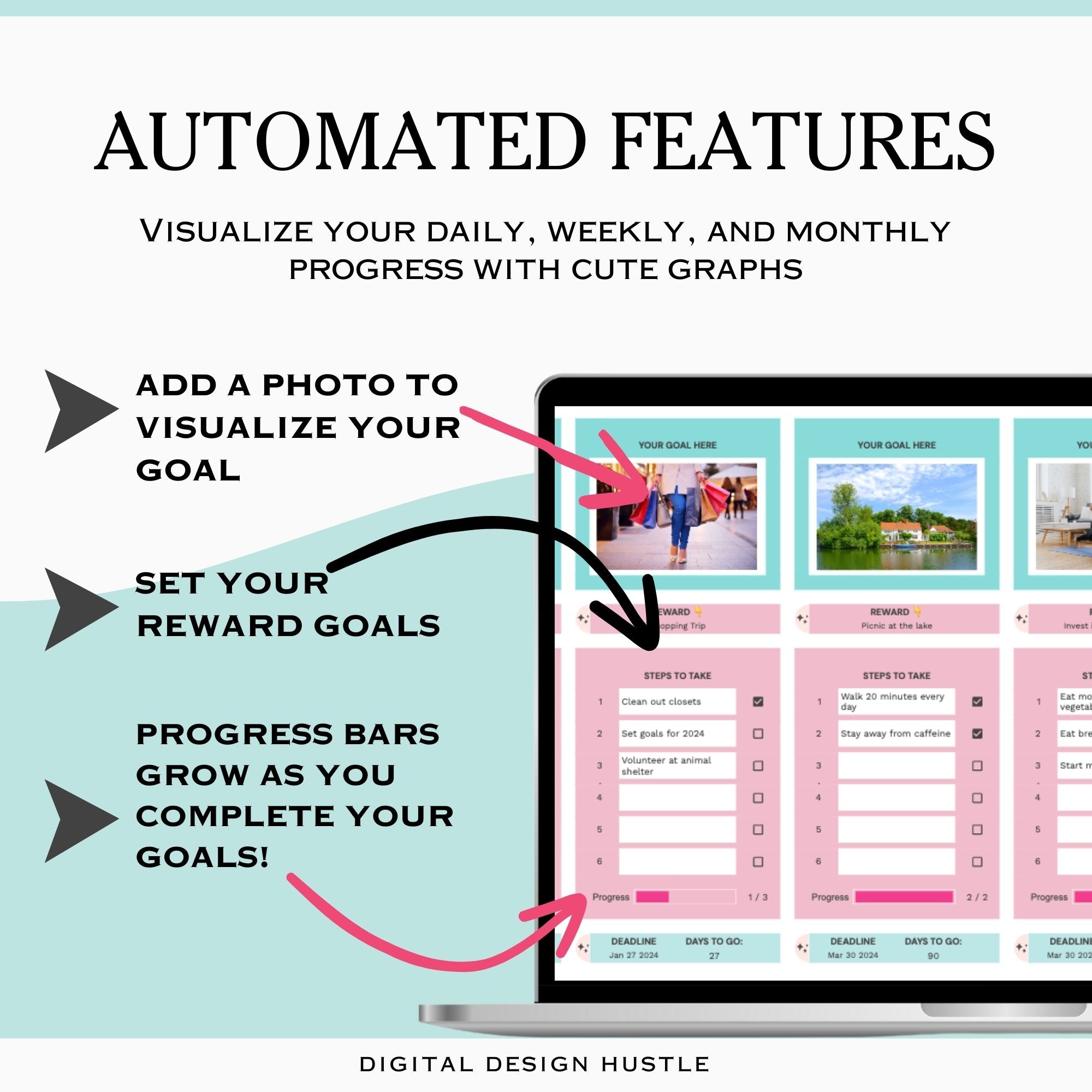Elevate your goal-setting game with our comprehensive Goal Planner for Google Sheets! Whether you&