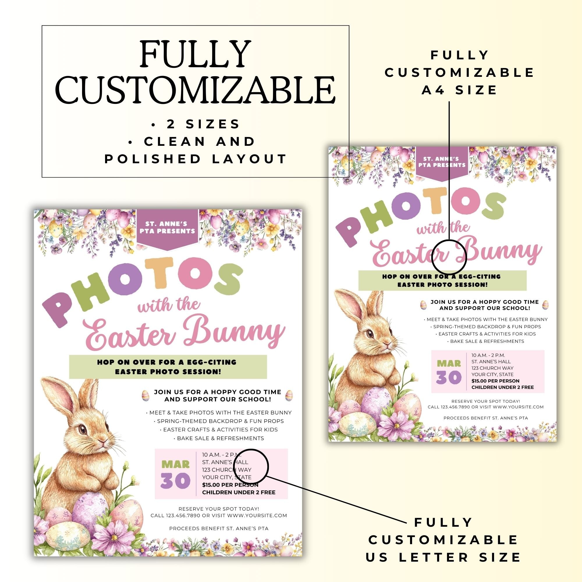 Photos With The Easter Bunny Flyer