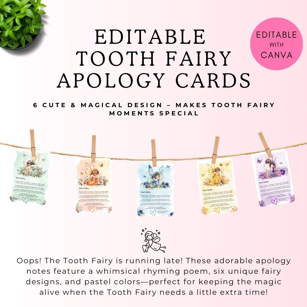 Tooth Fairy Apology Note Canva Template