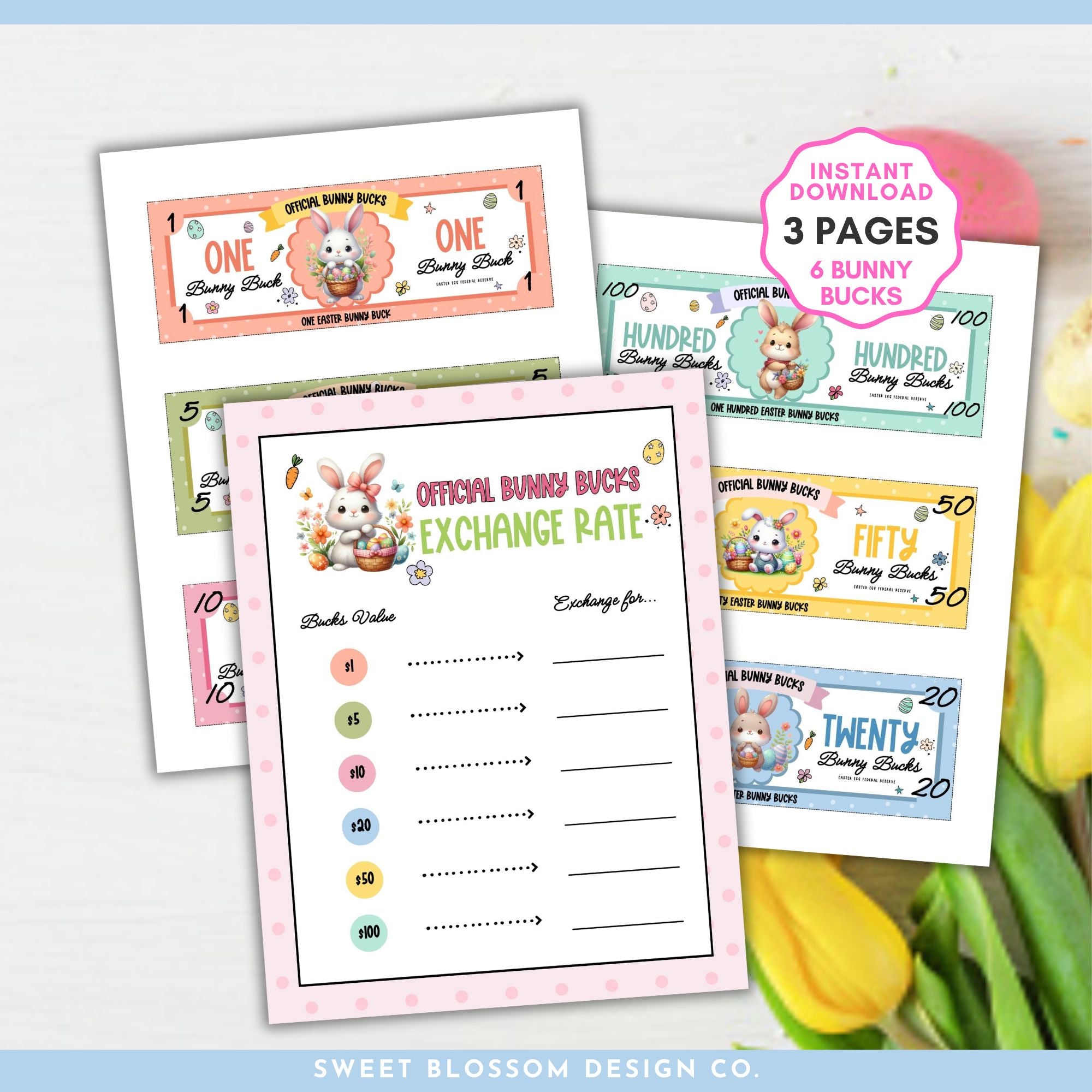 Bunny Bucks Kids Reward Coupons