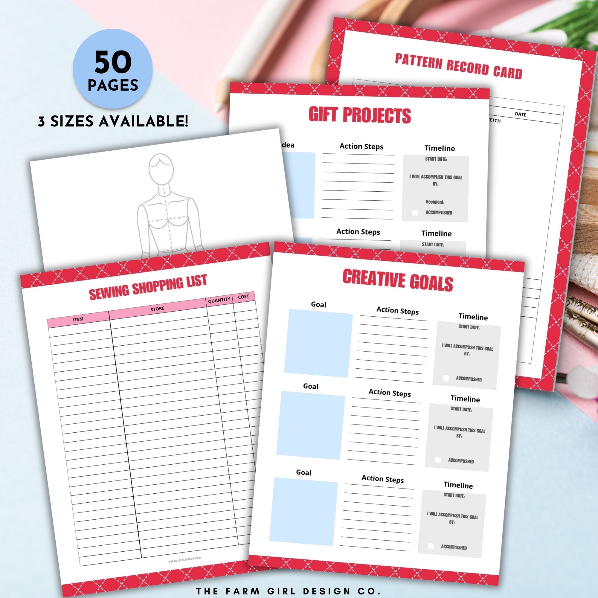Sewing Projects Planner Printable