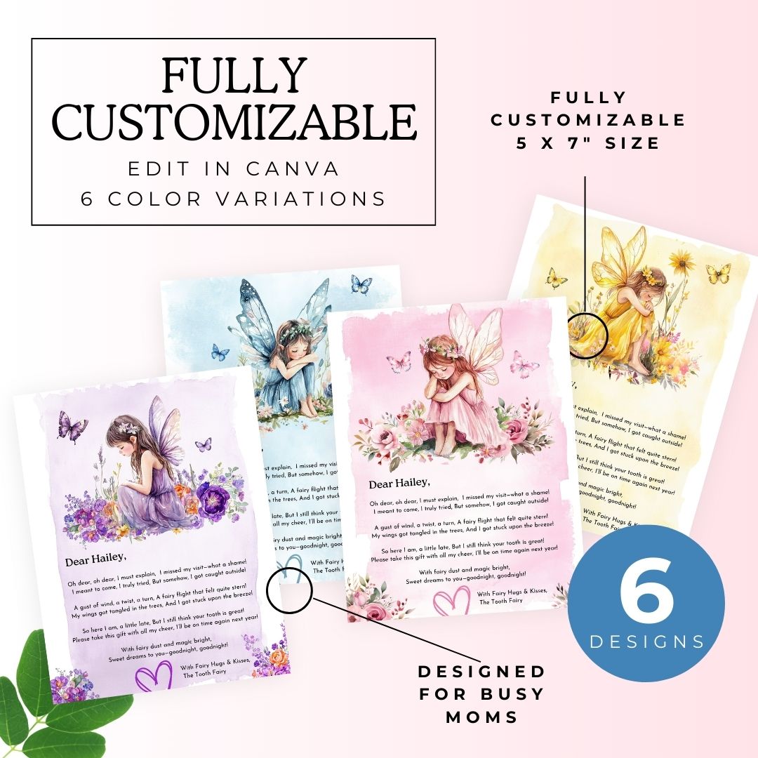 Tooth Fairy Apology Note Canva Template