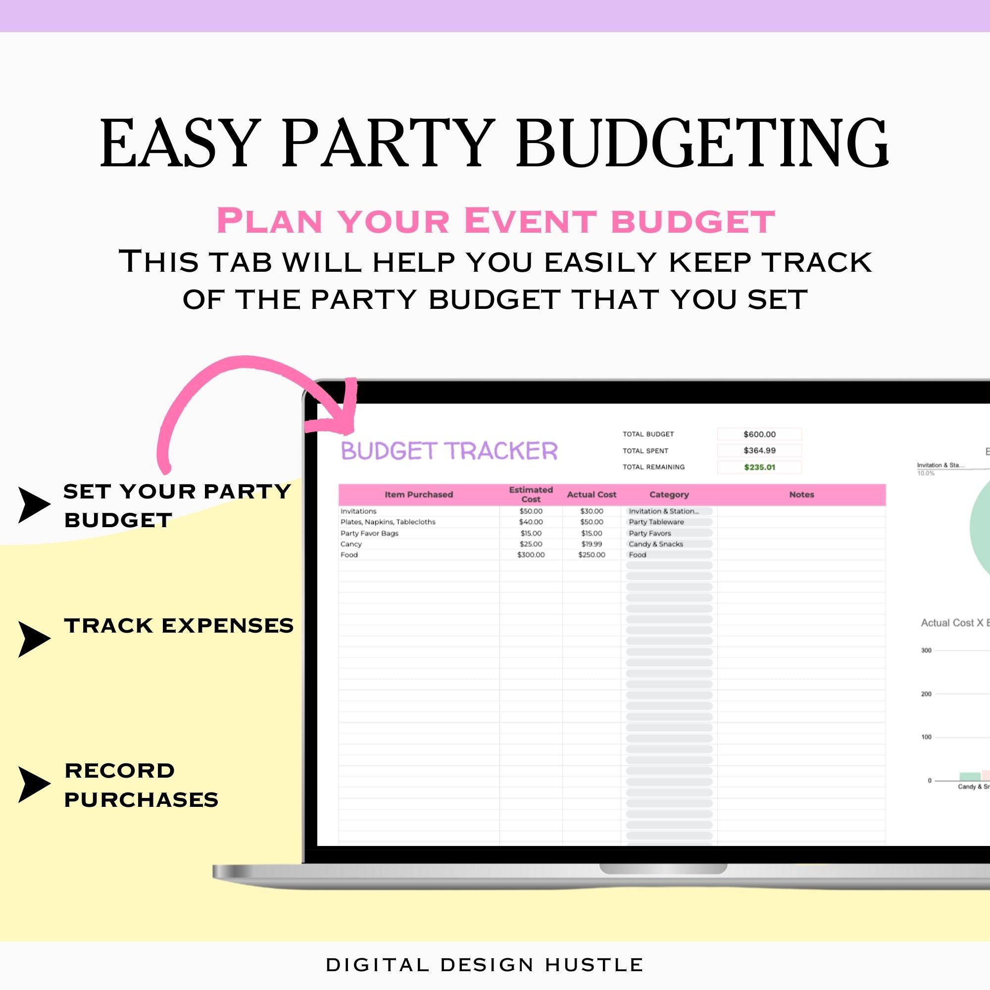 Party Planning Spreadsheet