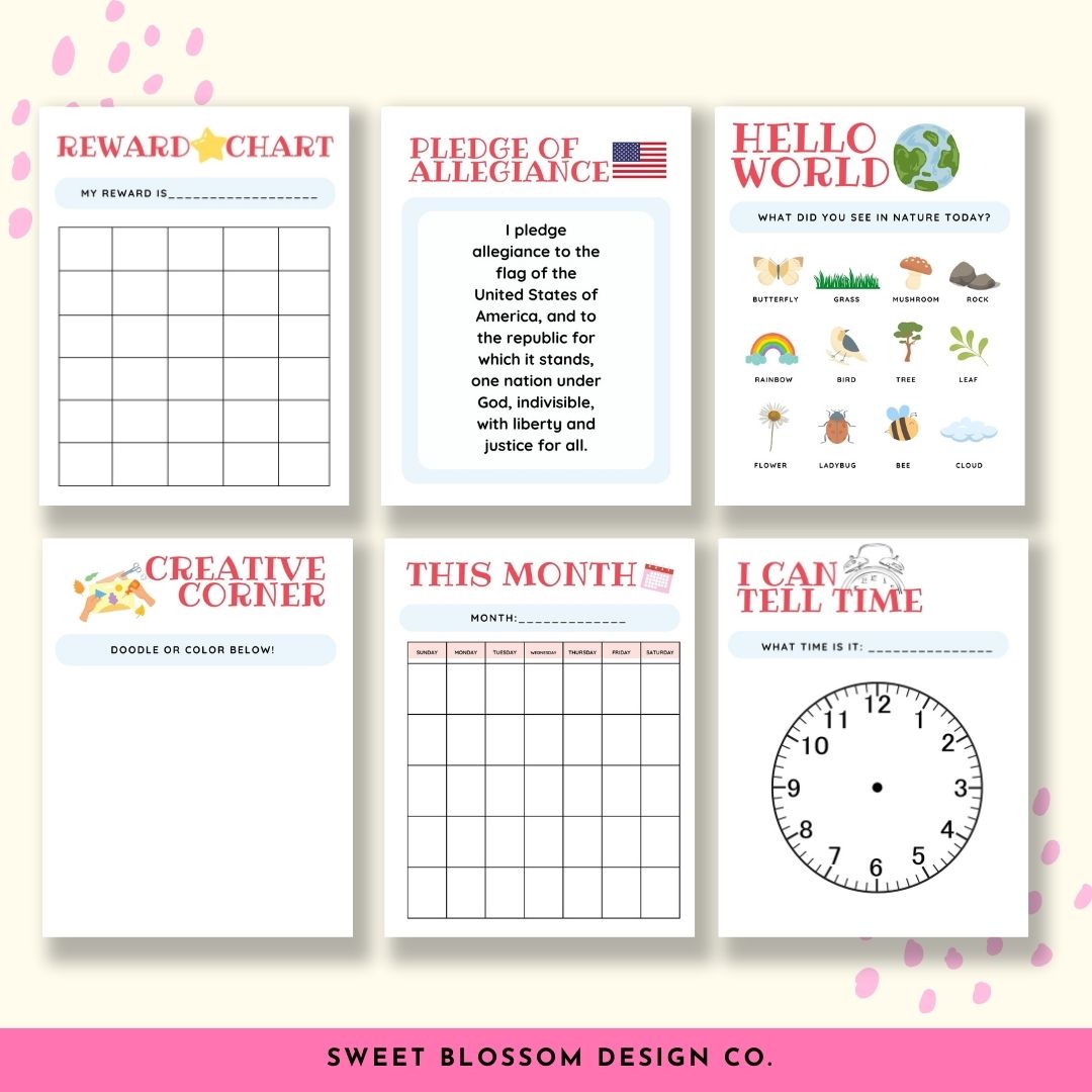 Preschool Morning Menu Printable