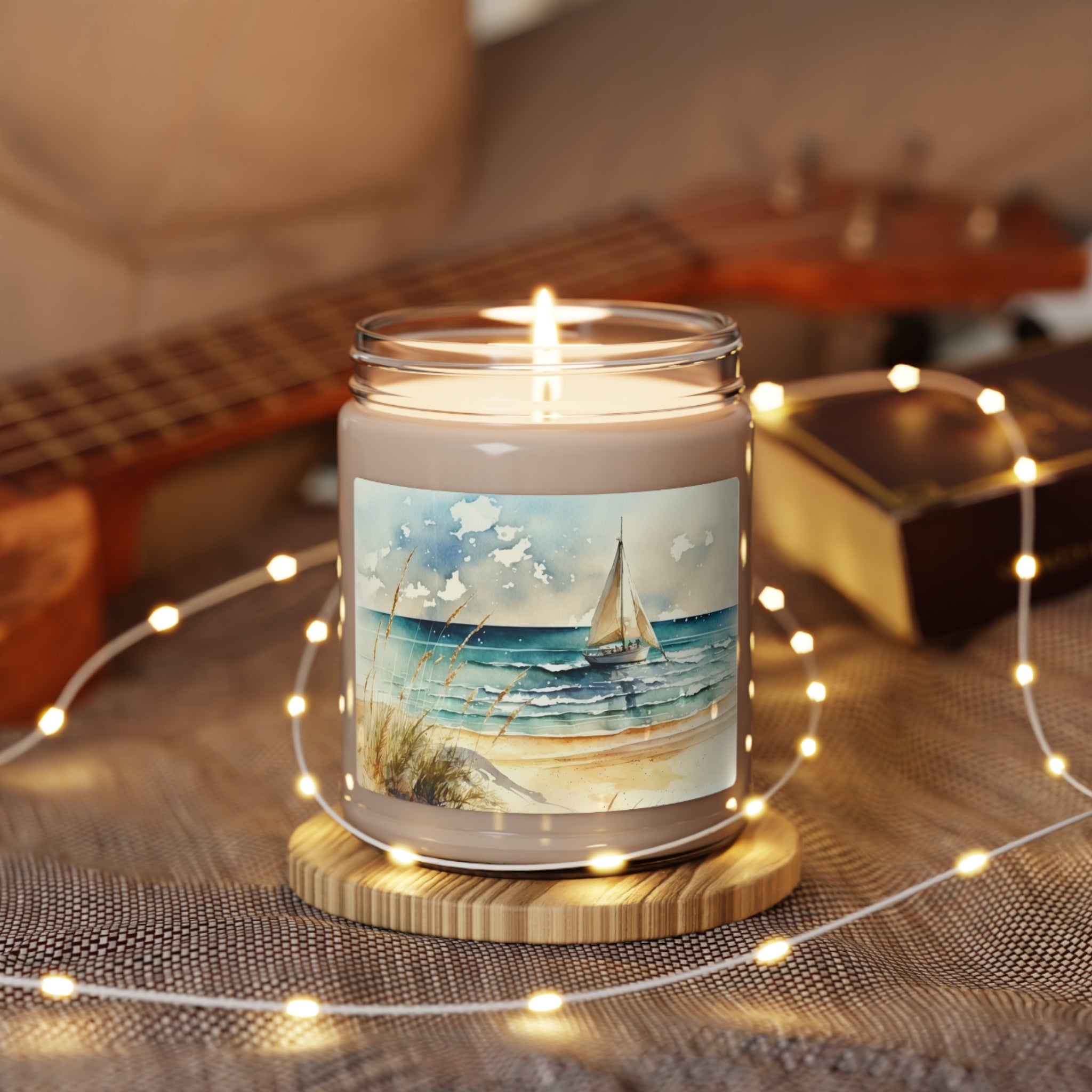 Sea Salt & Orchid Scented Soy Candle