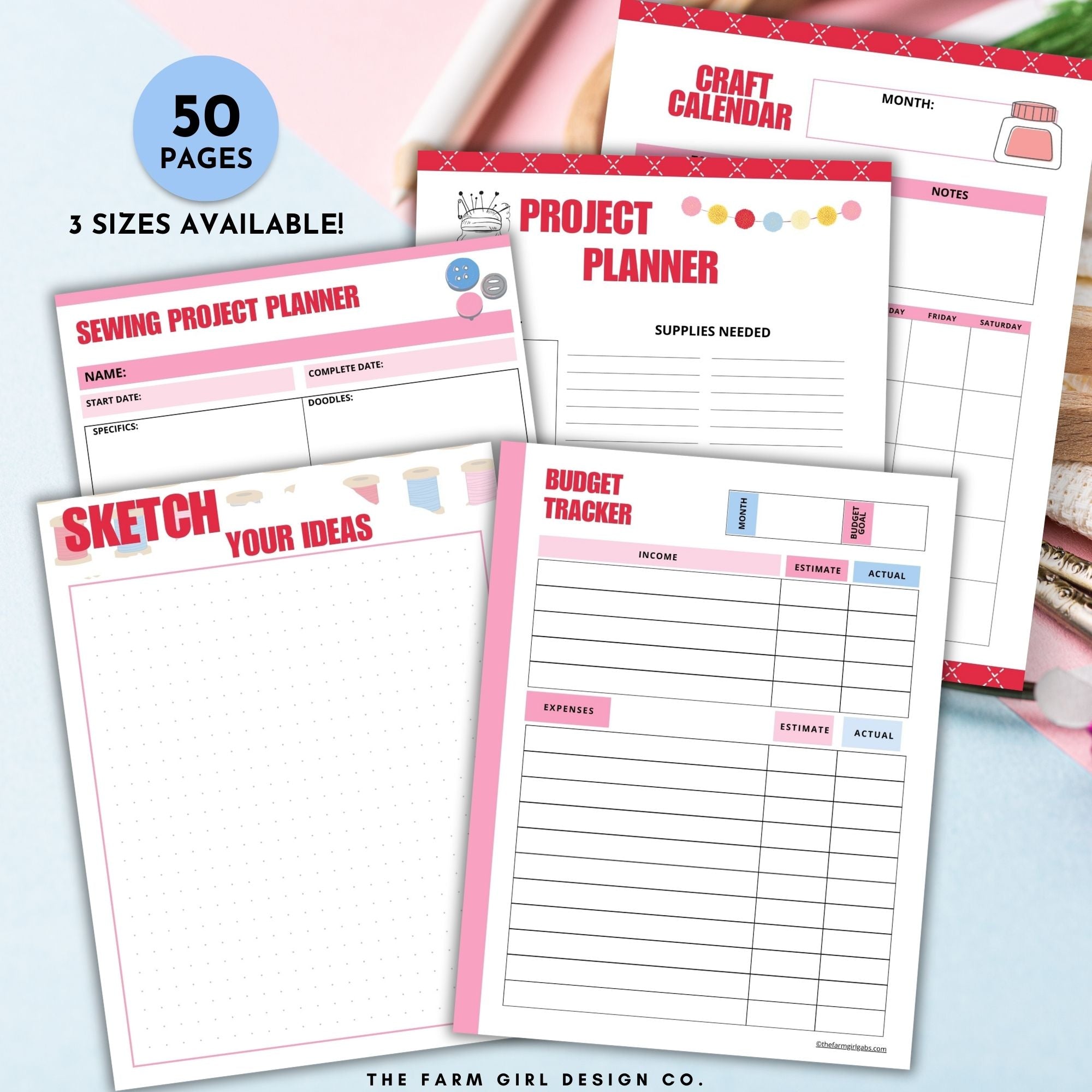 Sewing Projects Planner Printable