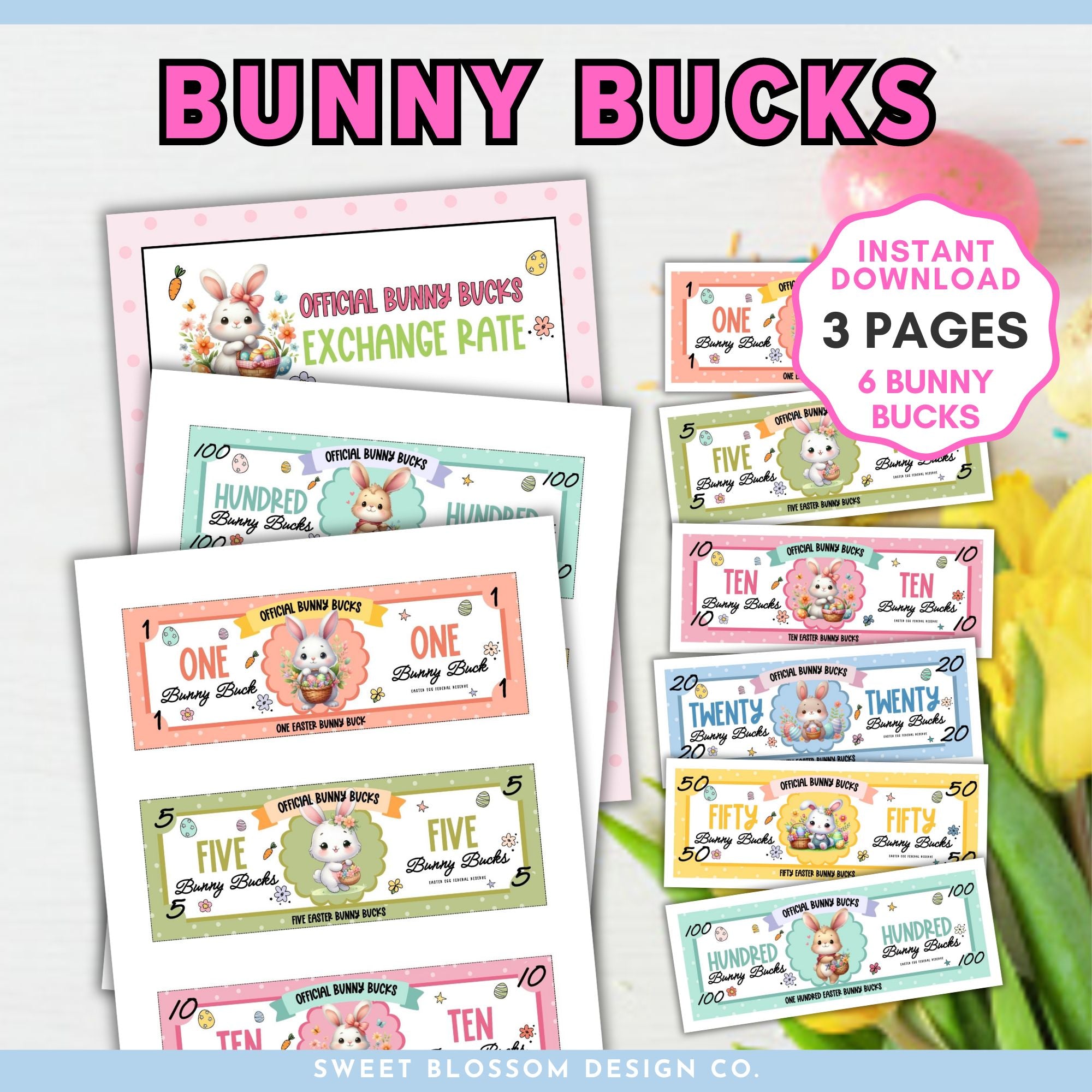 Bunny Bucks Kids Reward Coupons – Farm Girl Designs bunny-bucks-kids-reward-coupons-farm-girl-designs