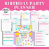 Plan the best birthday party on the block with this printable birthday party planner. This 30-page printable planner is available in two PDF formats: US Letter & A4. Track your party budget, guest list, party menu and more with this helpful digital party planner.