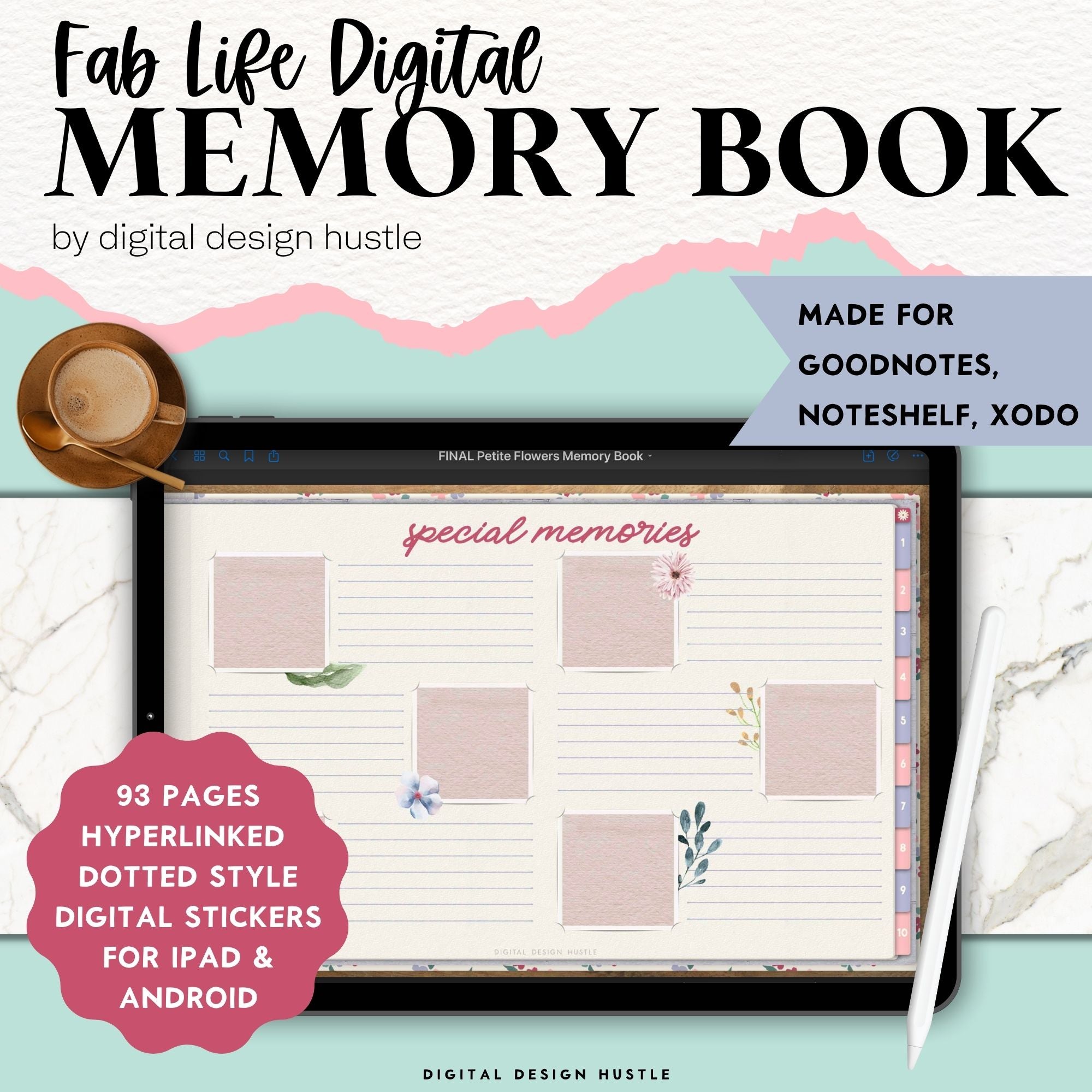 Digital Memory Book With Digital Stickers