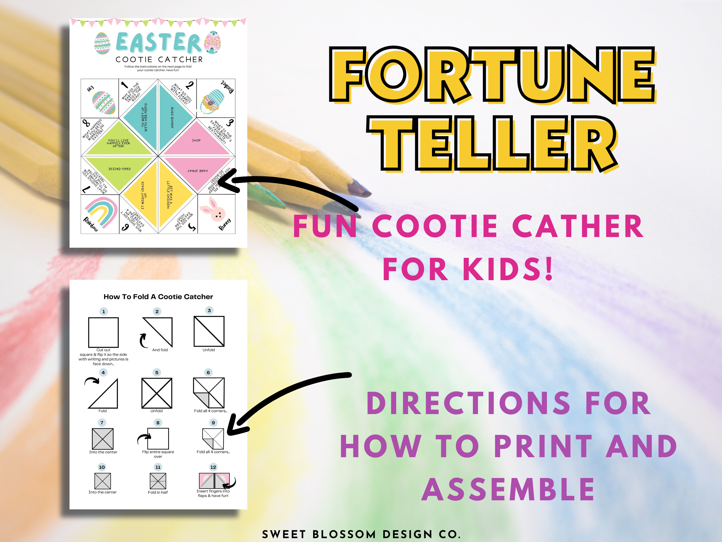 Easter Cootie Catcher Joke Teller