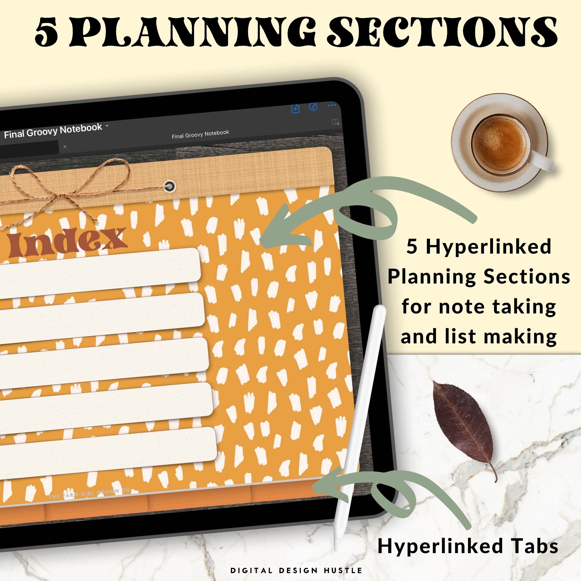 Groovy Retro Digital Notebook