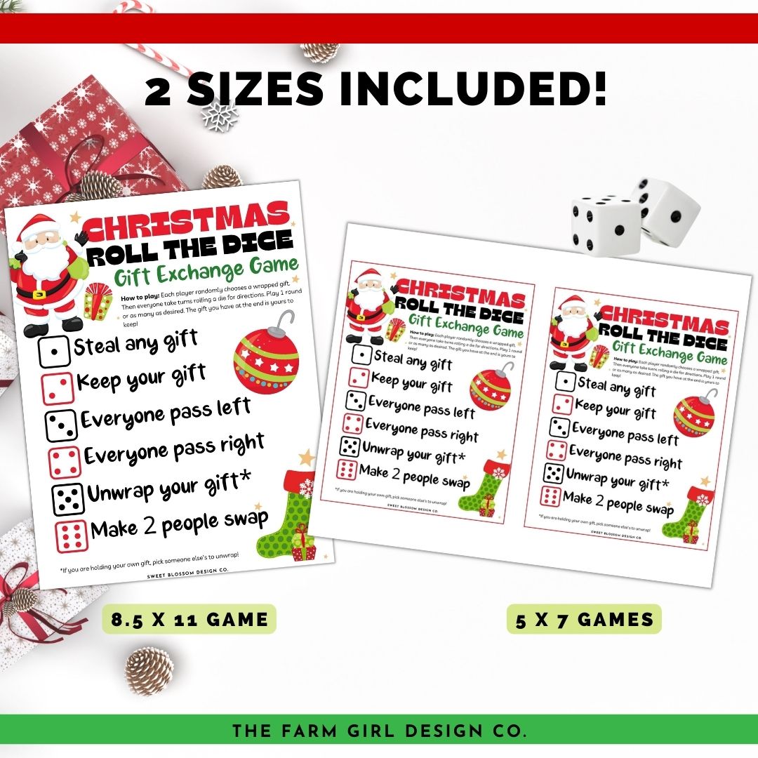 Christmas Gift Exchange Dice Game