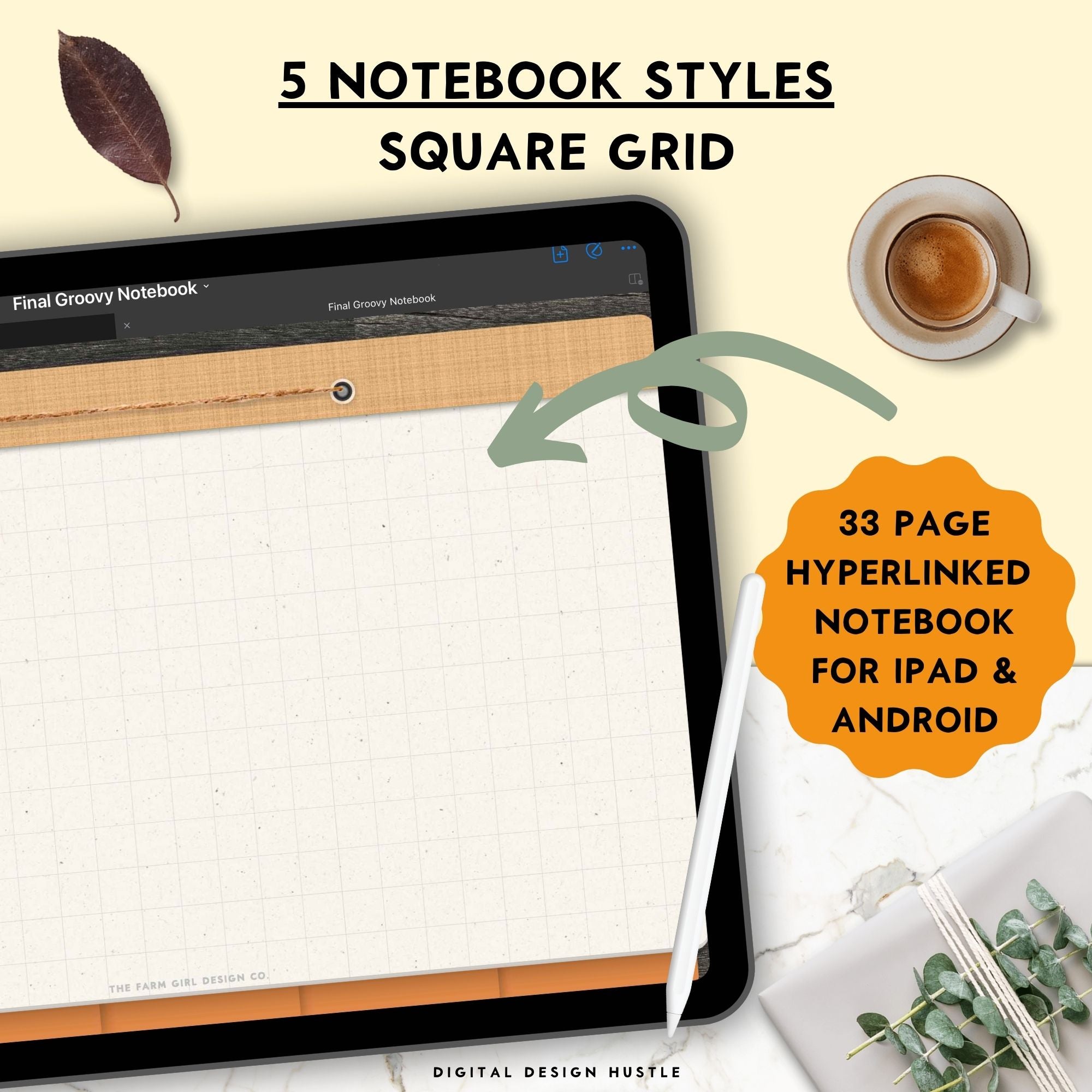 Groovy Retro Digital Notebook