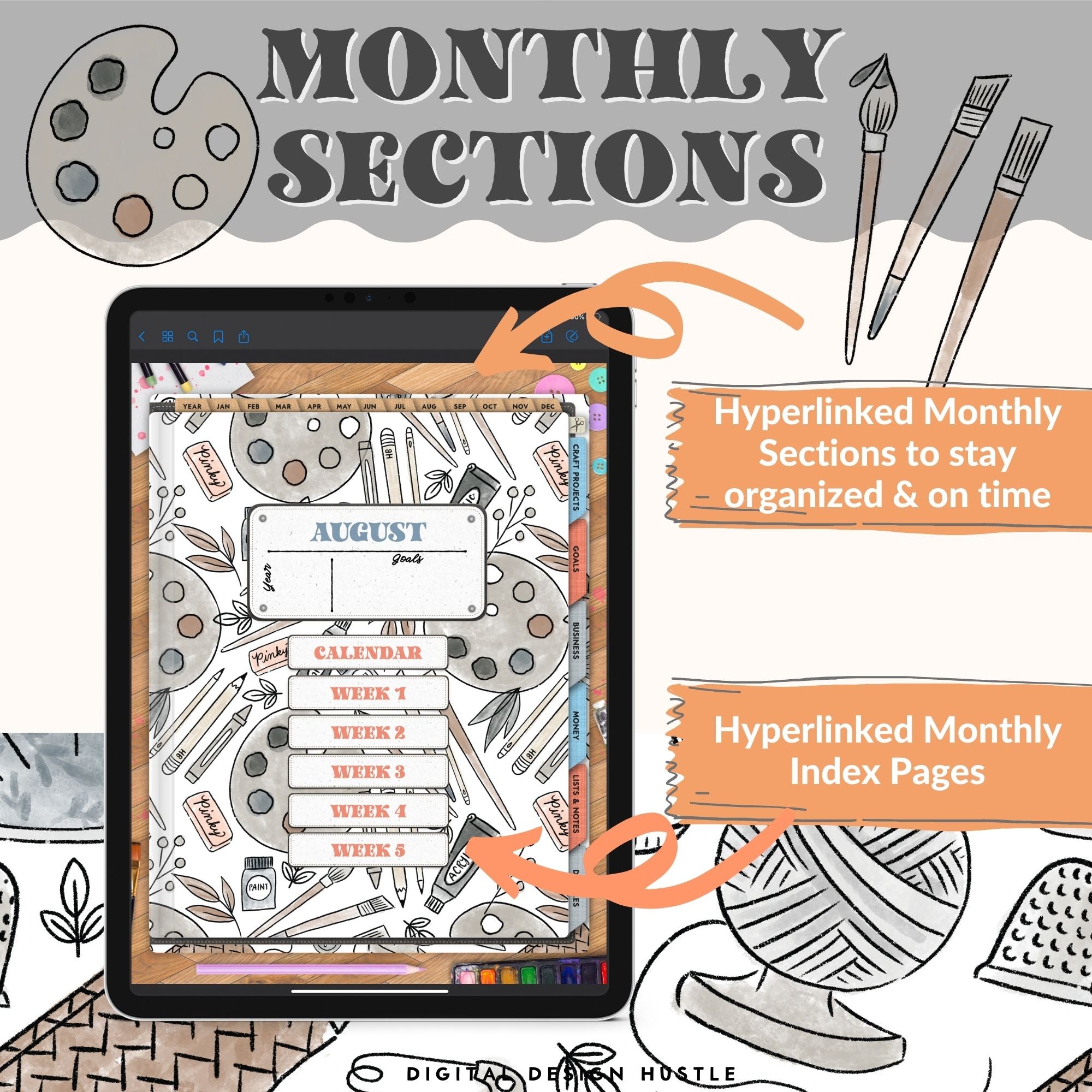 Plan out all of your craft projects quickly and efficiently with this 615-page Digital Craft Planner. A digital craft planner helps in planning and organizing craft projects. The main purpose of a craft planner is to make sure that all the necessary steps and materials are identified in advance so that the project can be completed successfully and efficiently.