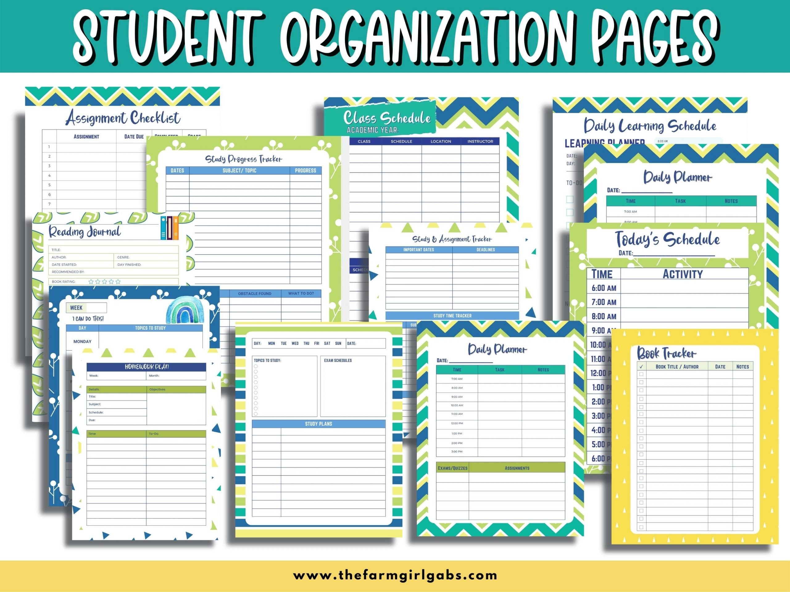 Start your homeschool year ready and organized. This 75-page printable homeschool planner has all the information you need to plan a successful school year for your kids. This Ultimate Homeschool Planner Bundle will help you plan your days, weeks and year and track your success. This printable student planner comes in four sizes. Plan out the entire school year with this easy to use school planner.