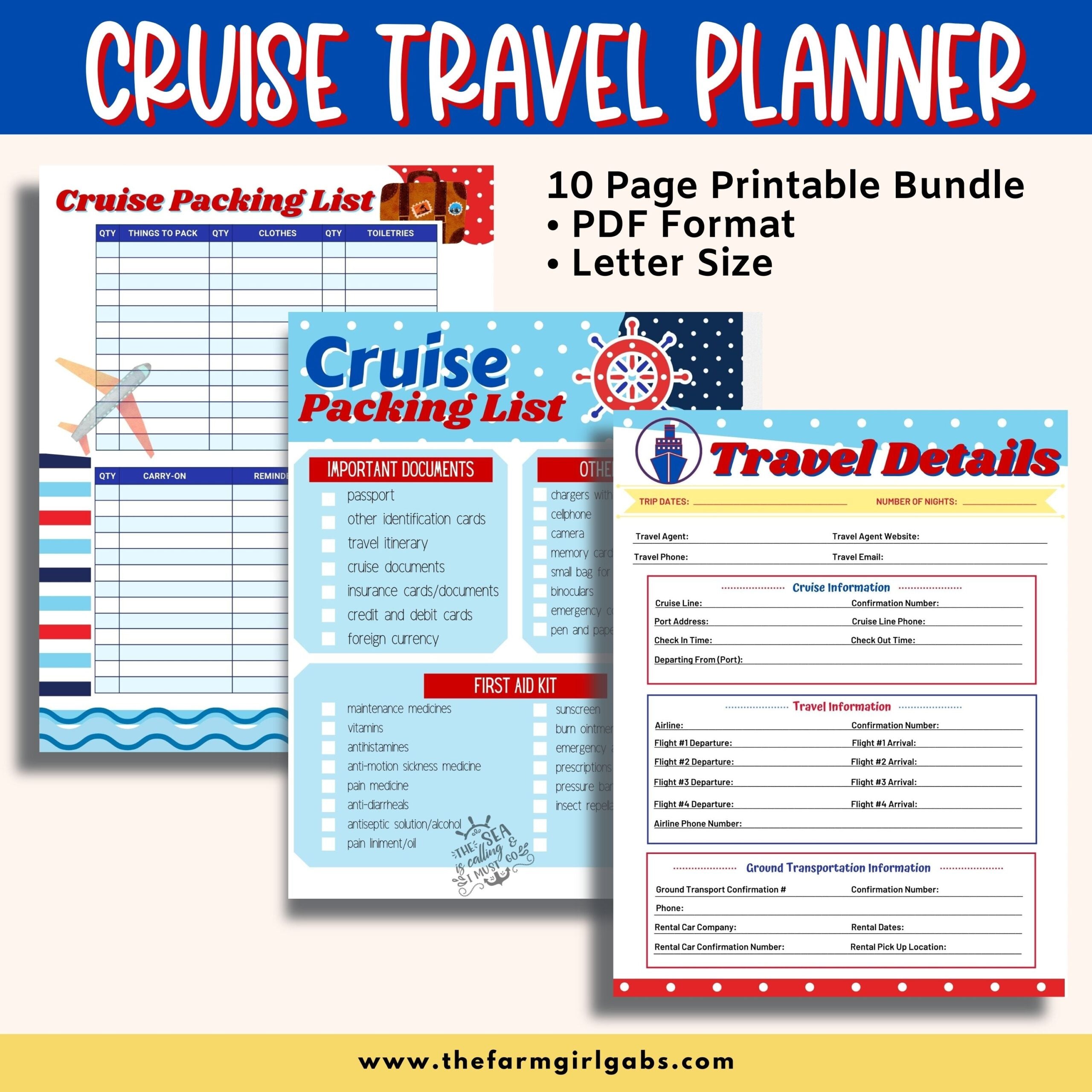 Ready to set sail on a cruise vacation? This printable cruise planner has everything you need to plan your cruise - from budgeting to packing to planning your port of call excursions, can be found in this Printable Cruise Planner
