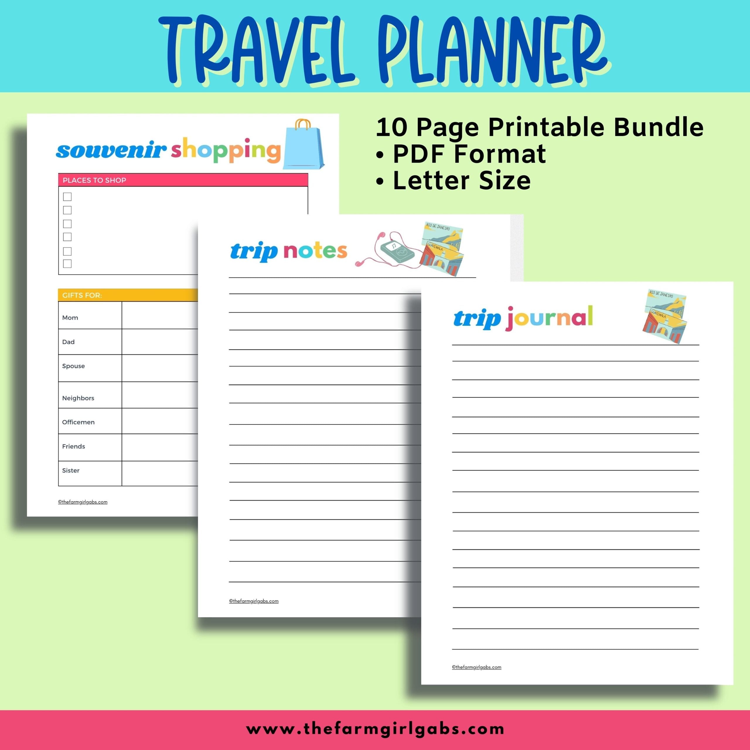 This Printable Family Vacation Travel Planner includes all the vacation planning pages you need to plan your family vacation.