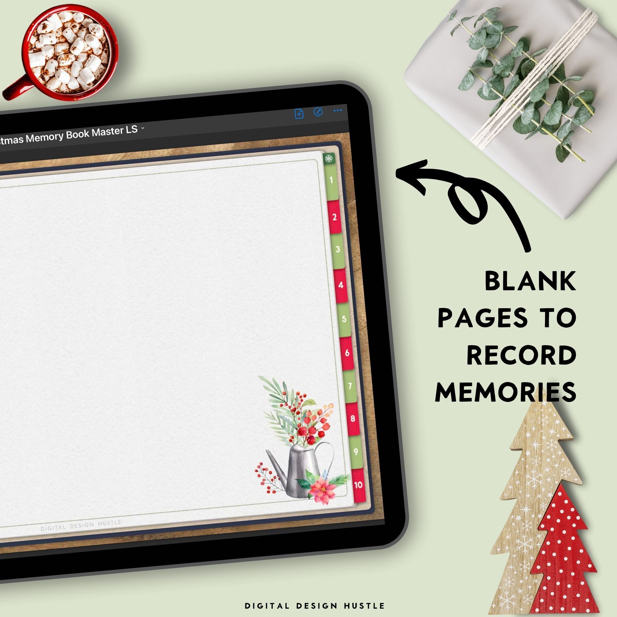 Christmas Digital Memory Book With Digital Stickers