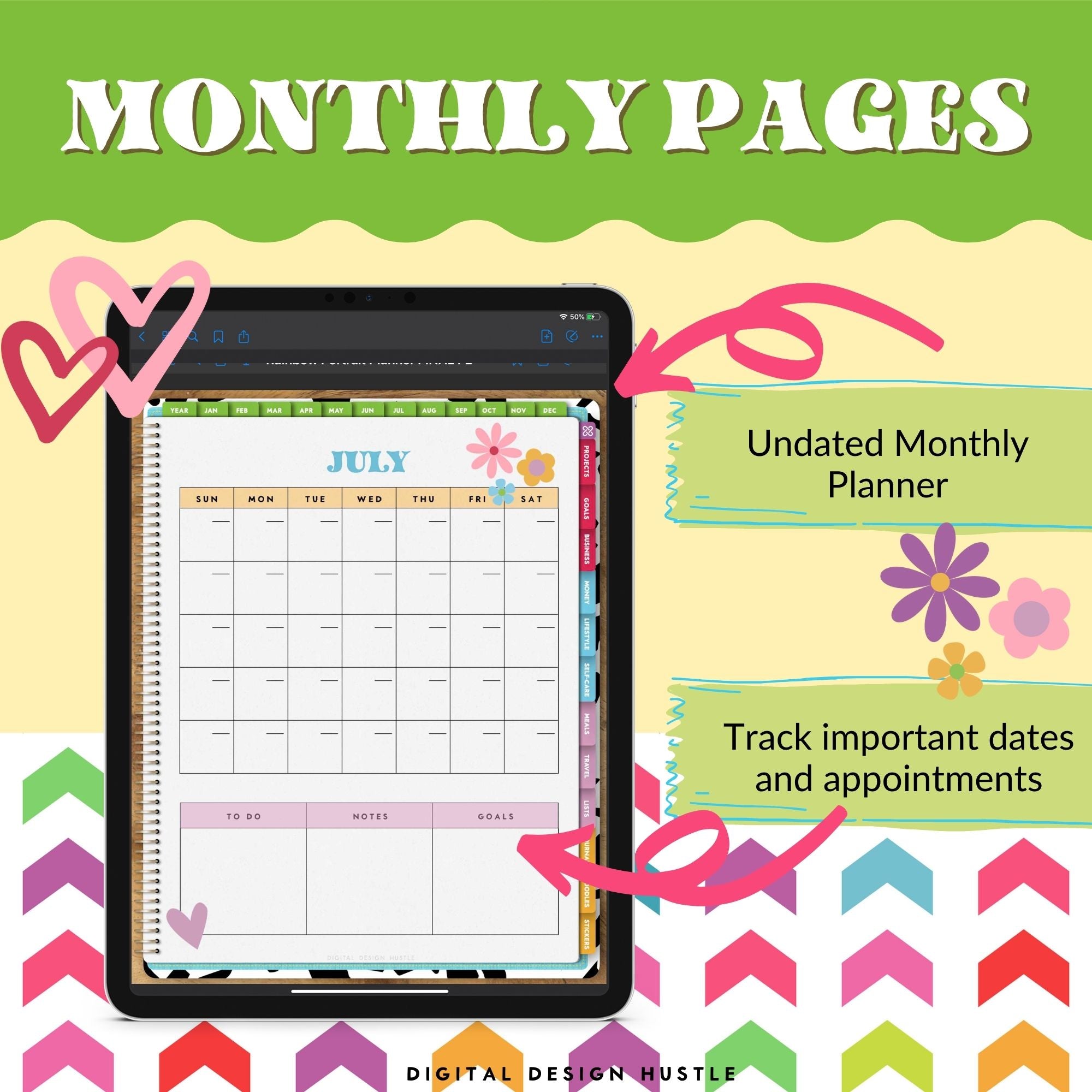 Rainbow Fab Life Digital Planner