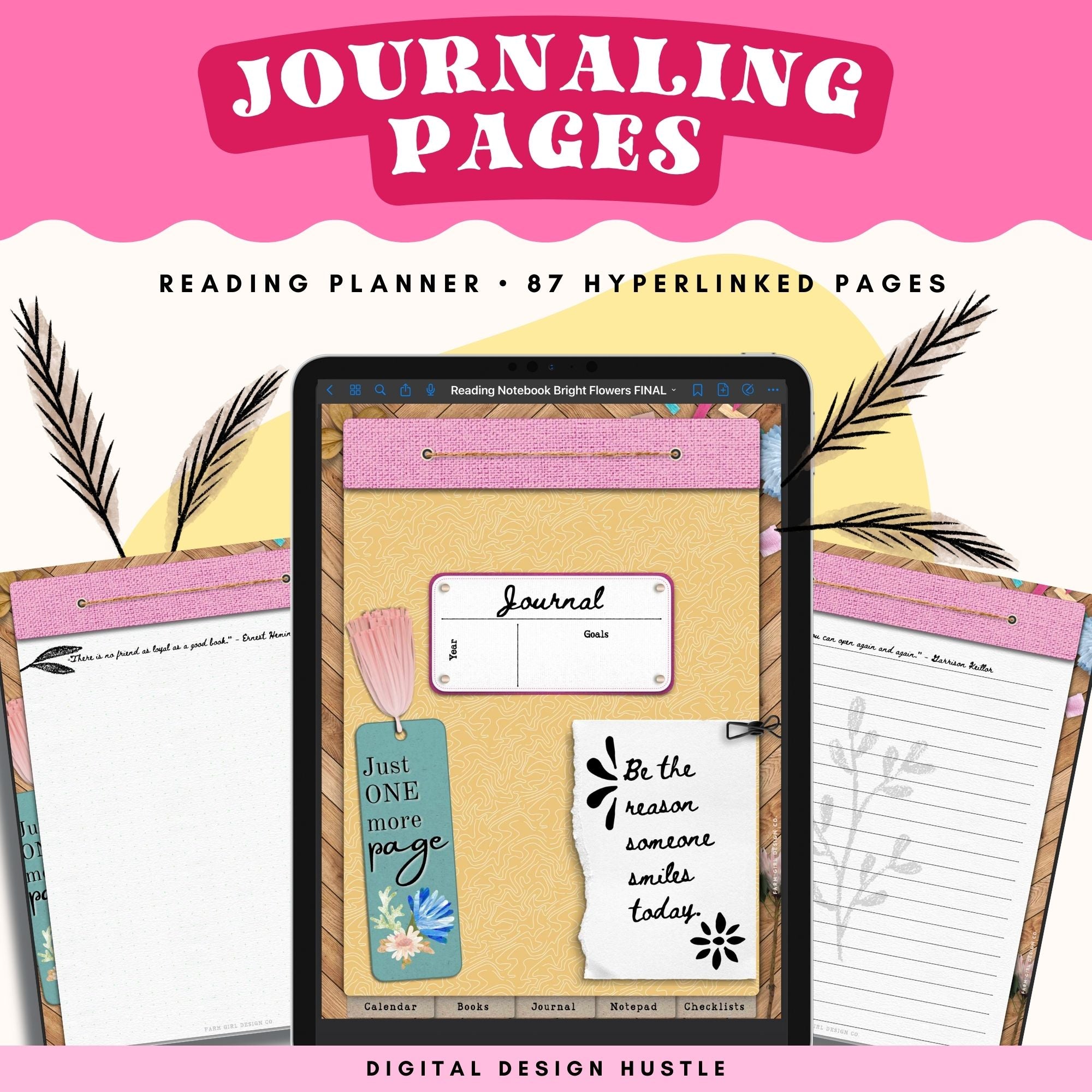 Bright Flowers Digital Reading Notebook