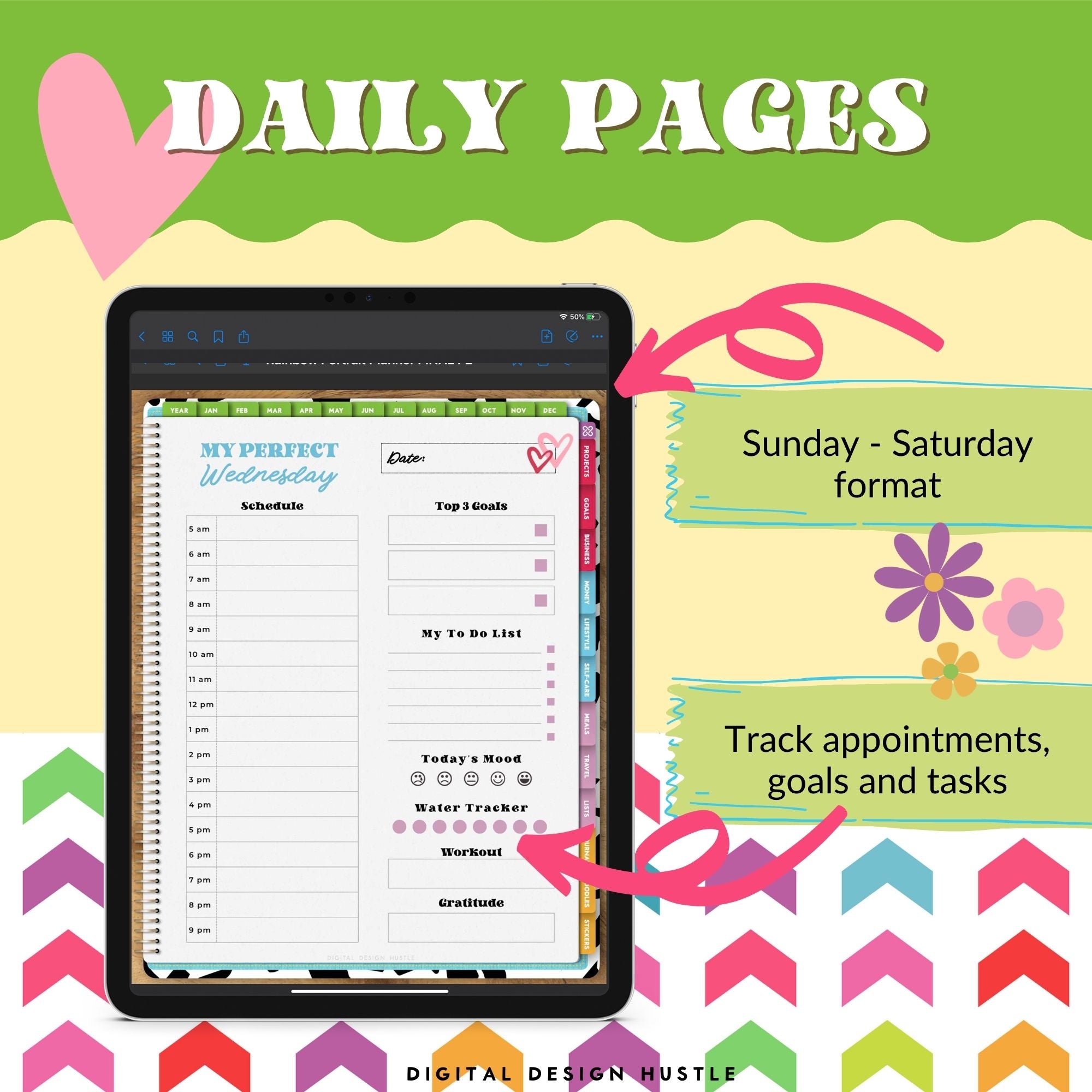 Rainbow Fab Life Digital Planner