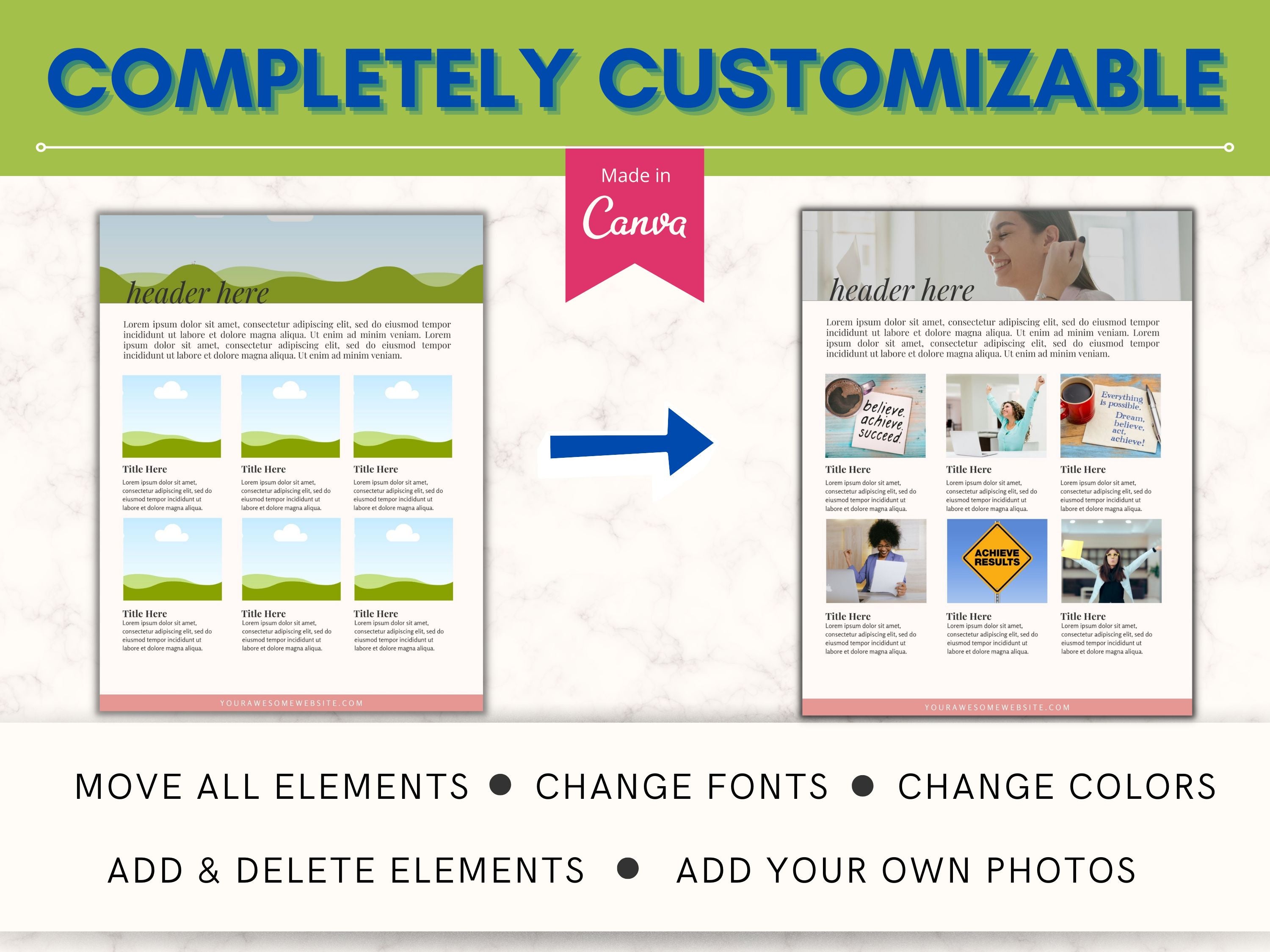 Abstract Lead Magnet Canva Template Kit