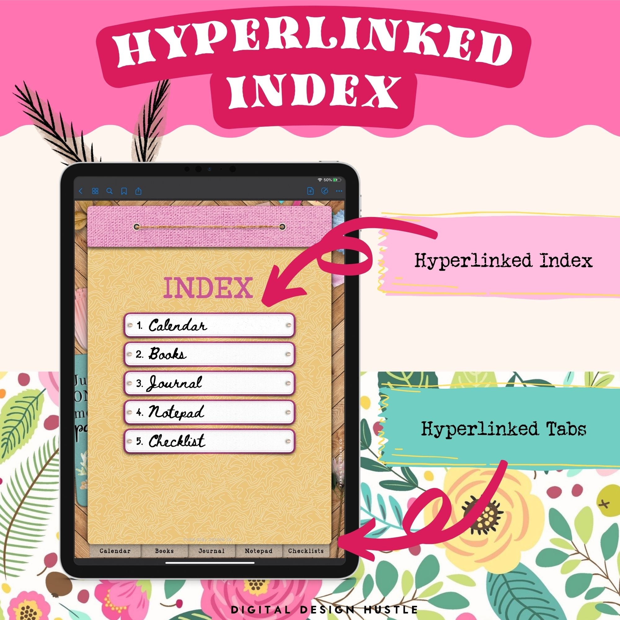 Bright Flowers Digital Reading Notebook