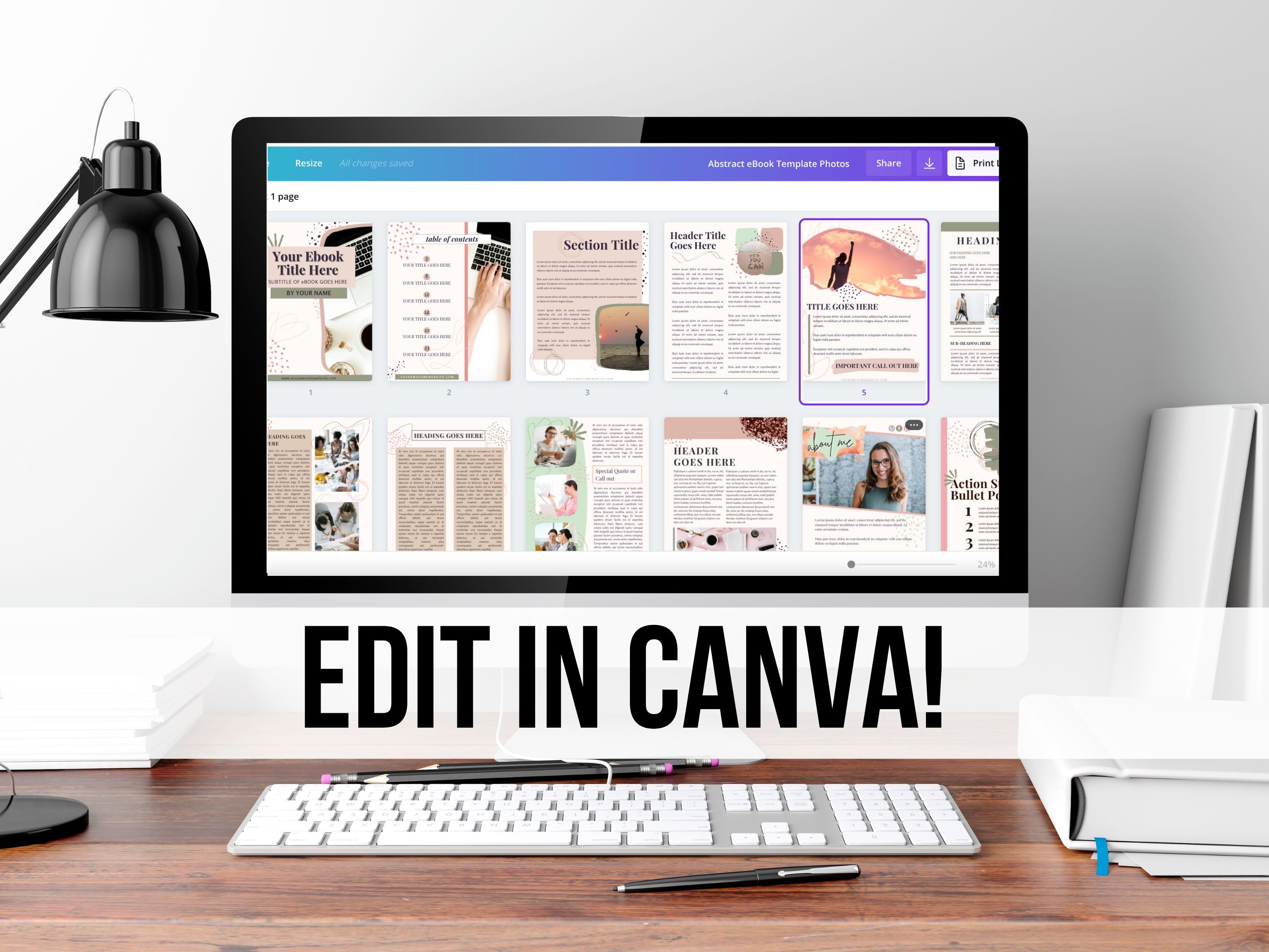 Abstract Lead Magnet Canva Template Kit