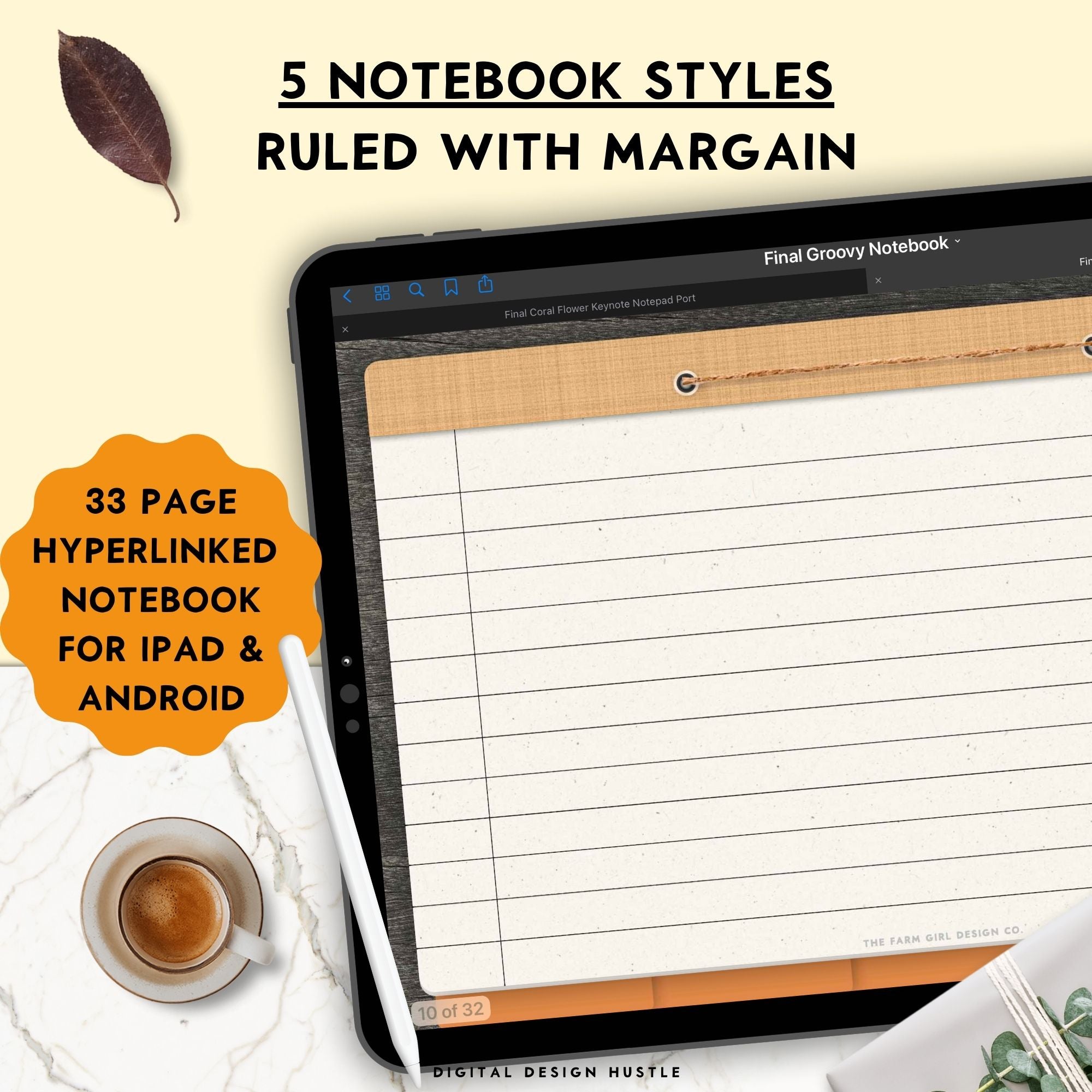 Groovy Retro Digital Notebook