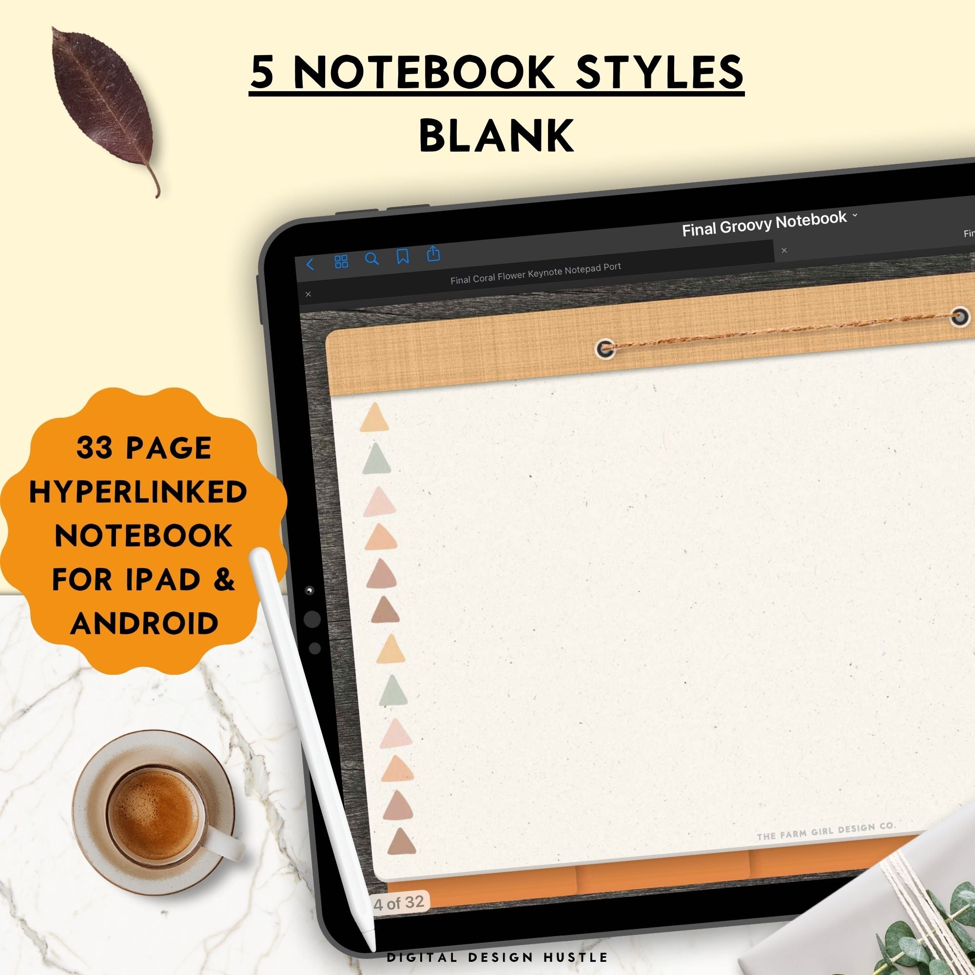 Groovy Retro Digital Notebook