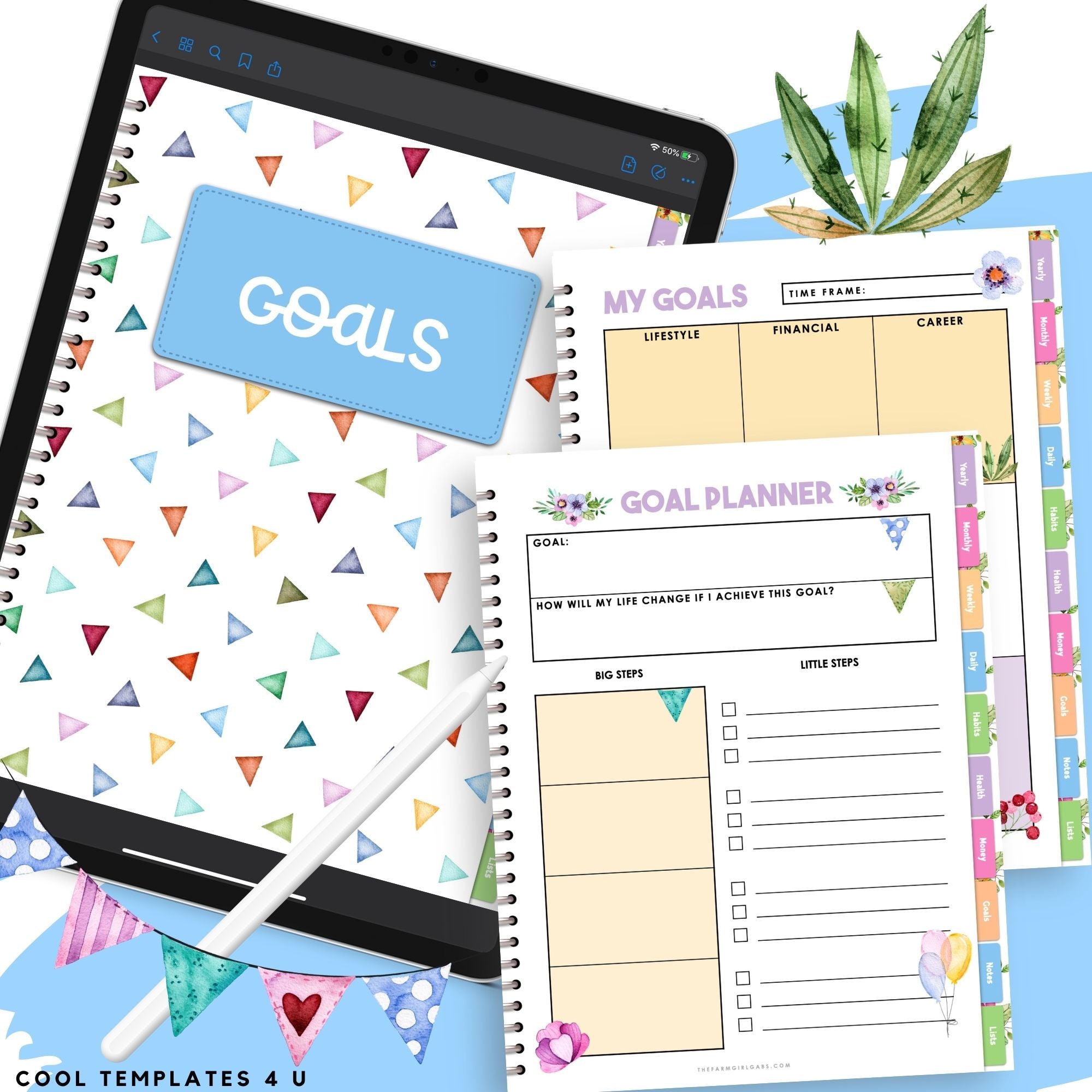 Floral Digital Daily Planner