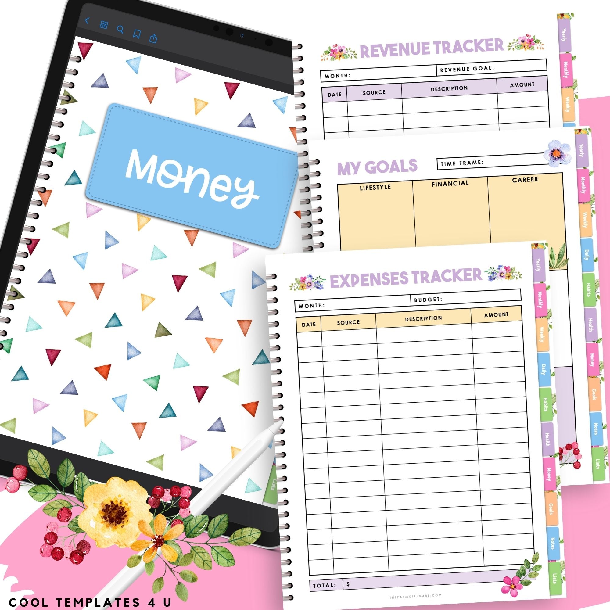 Floral Digital Daily Planner