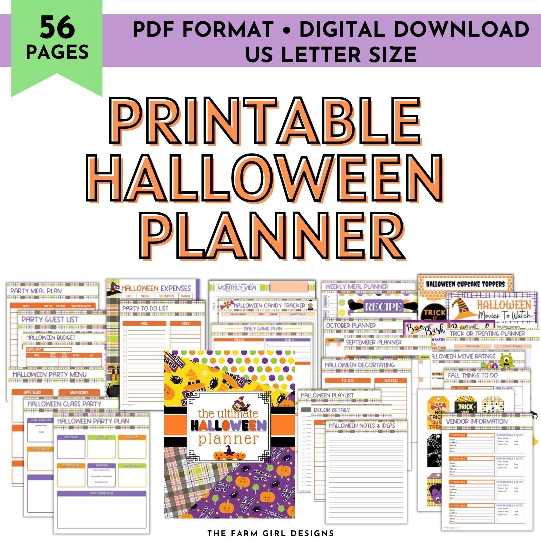 Halloween party Planner printable bundle