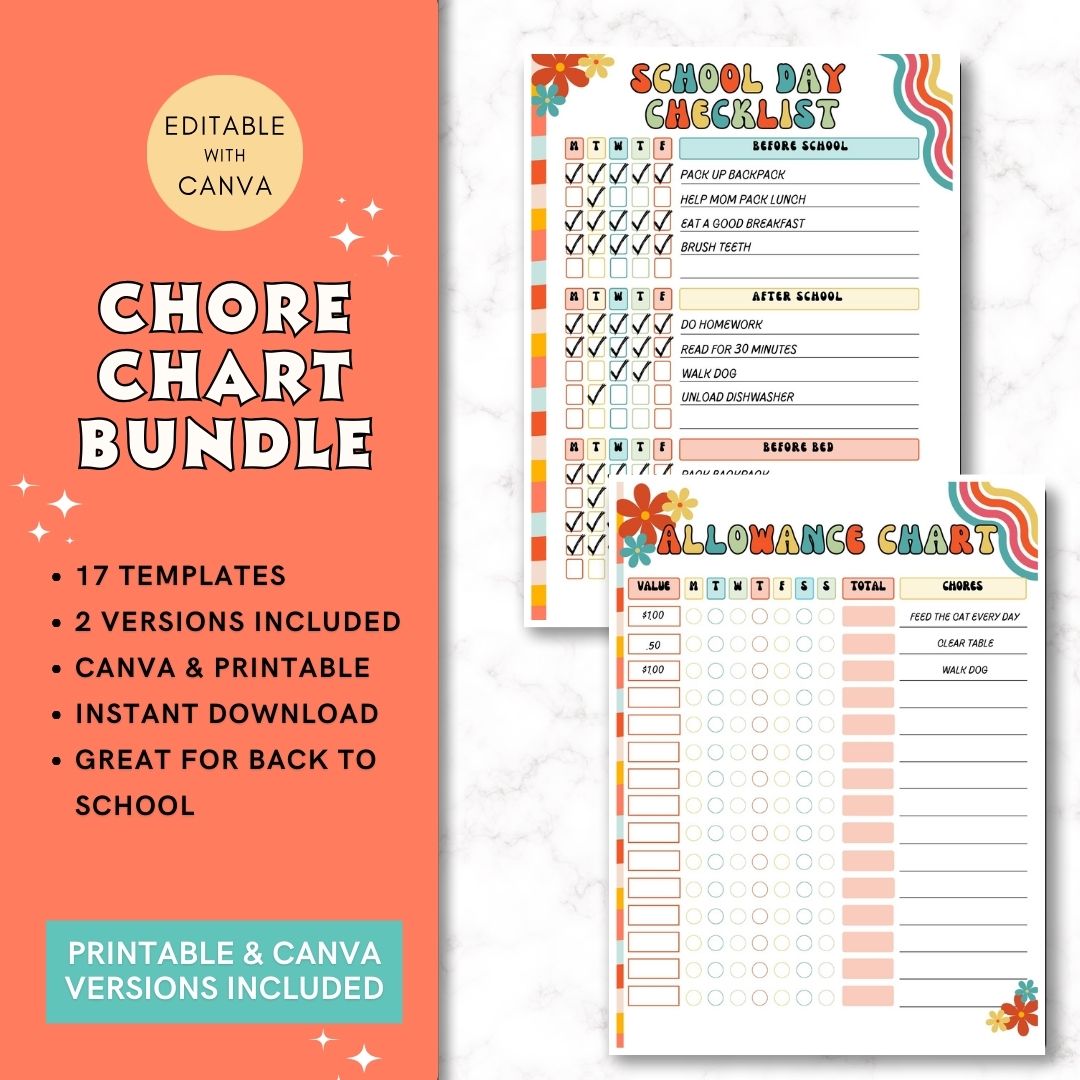Family Chore Chart Bundle