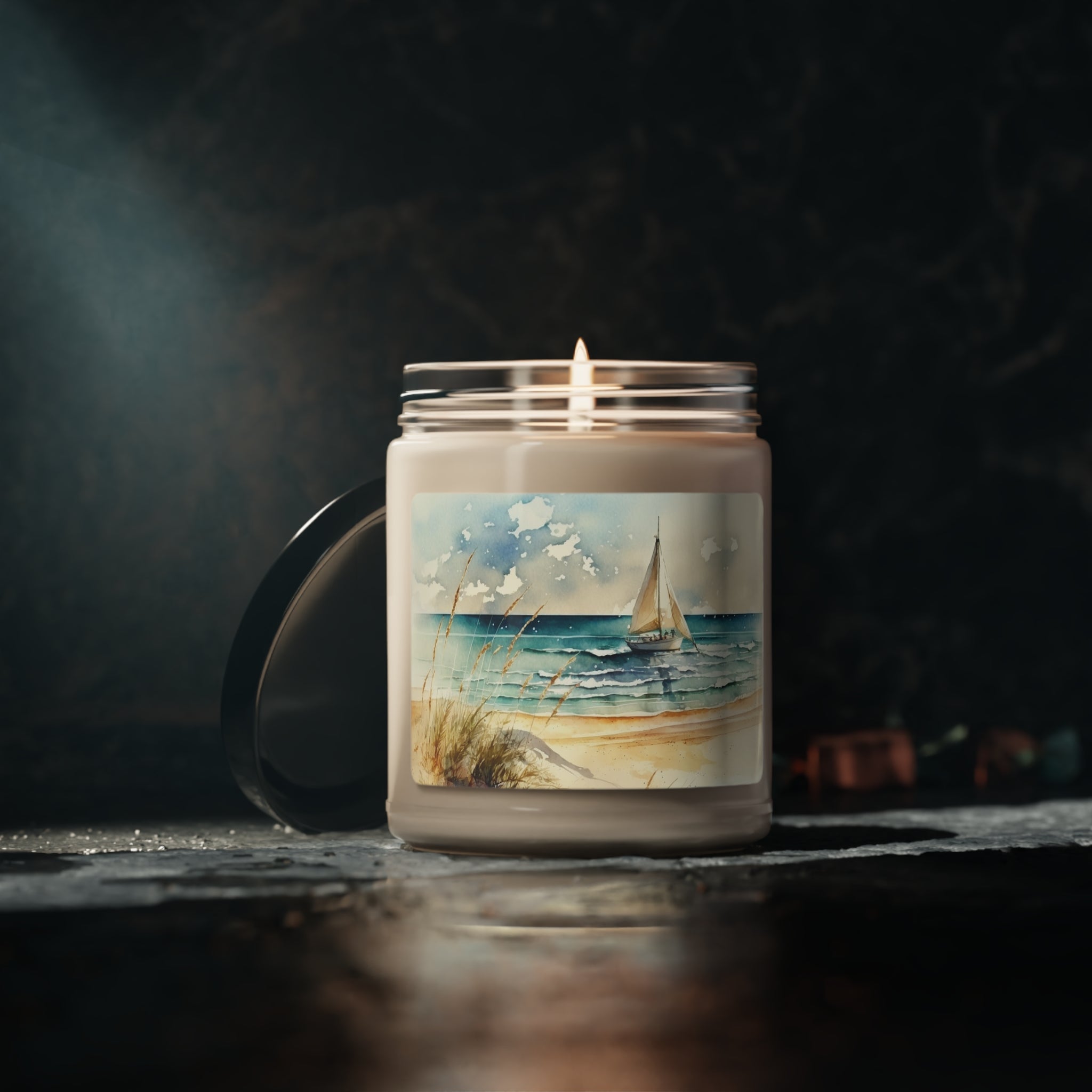 Sea Salt &amp; Orchid Scented Soy Candle