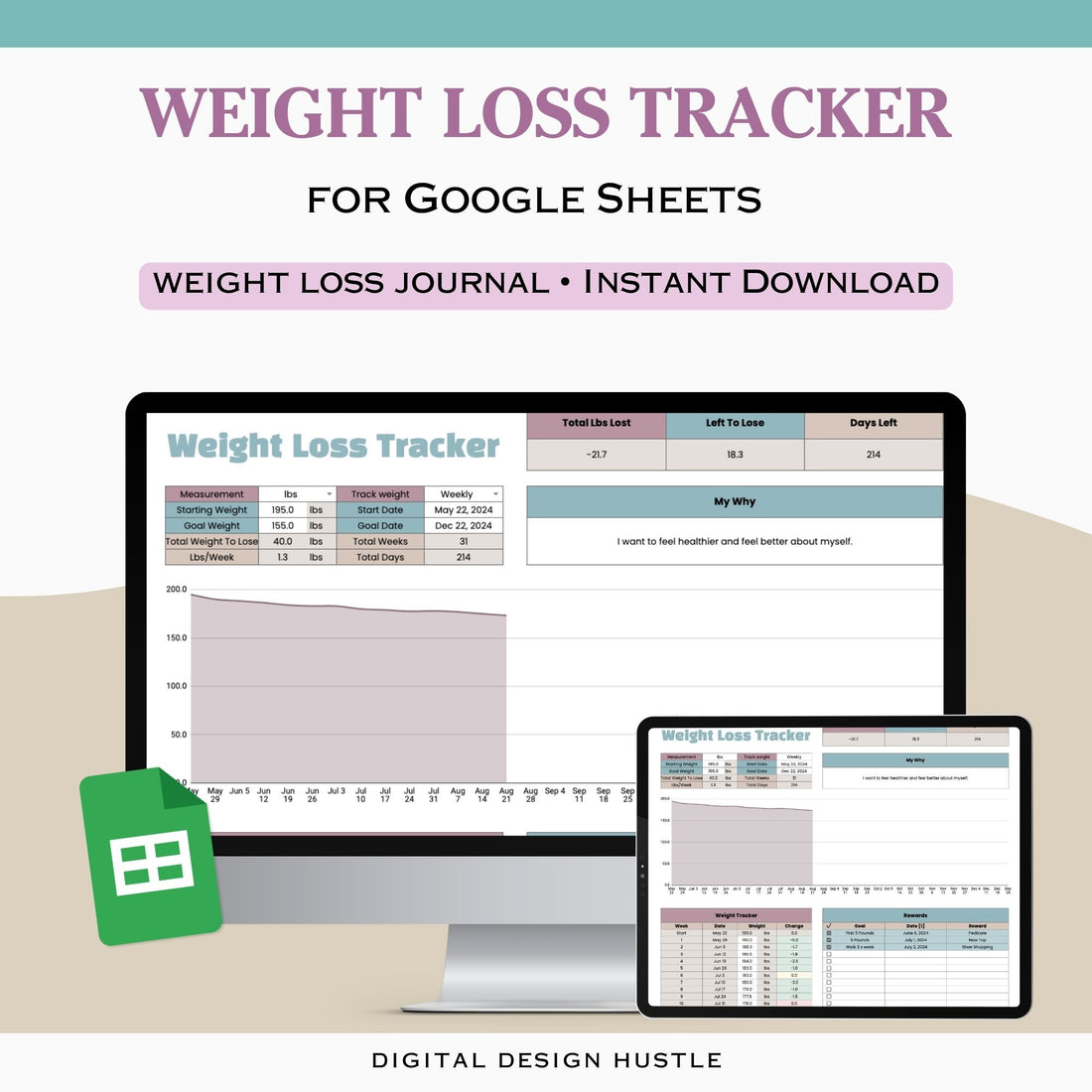 Weight Loss Tracker for Google Sheets