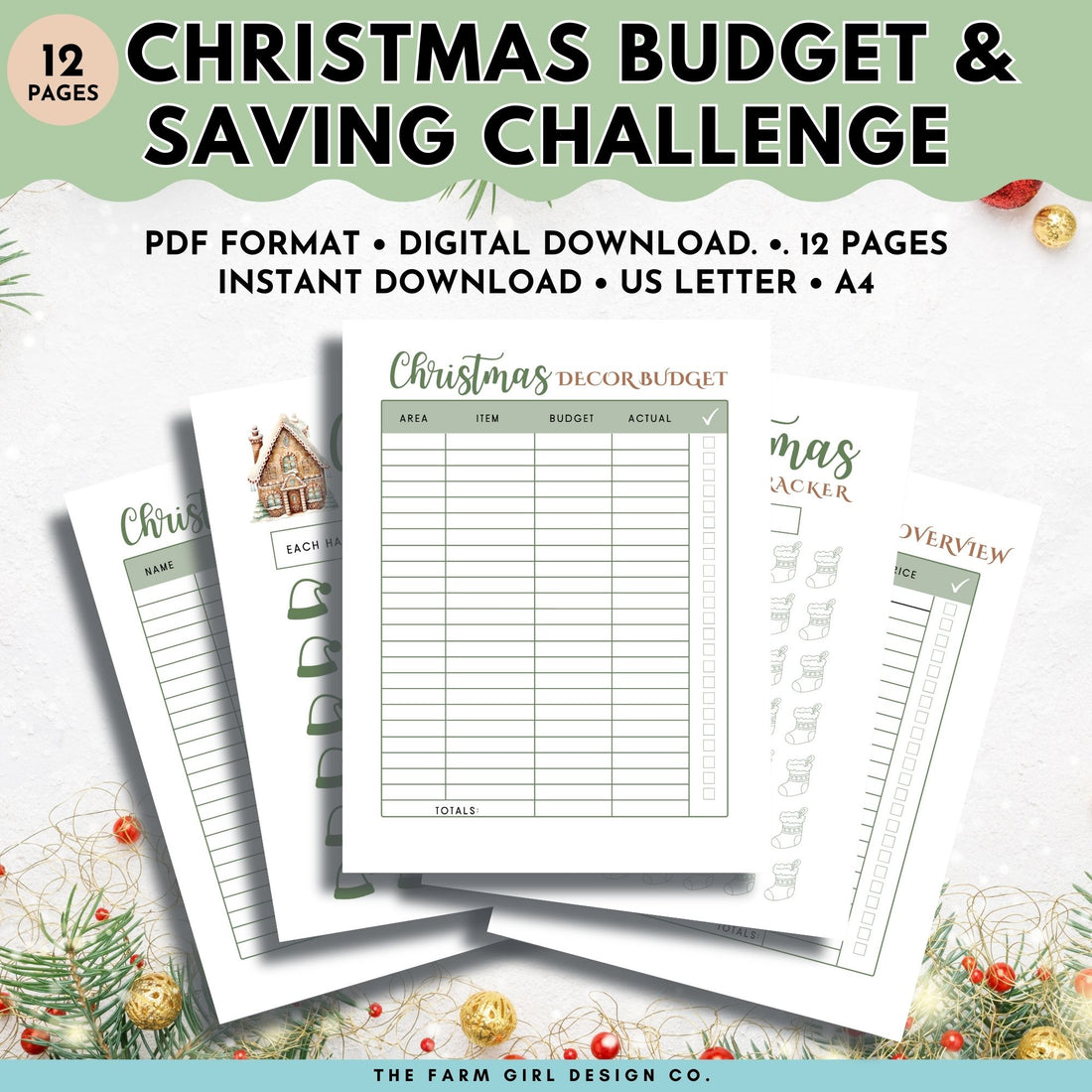 Are you ready to make this holiday season the most organized and budget-friendly one yet? Our Christmas Binder, designed to help you plan, save, and budget for Christmas! With 6 Christmas Saving Challenges and 5 comprehensive Christmas Budget Templates, this bundle is your ultimate holiday financial planning companion.