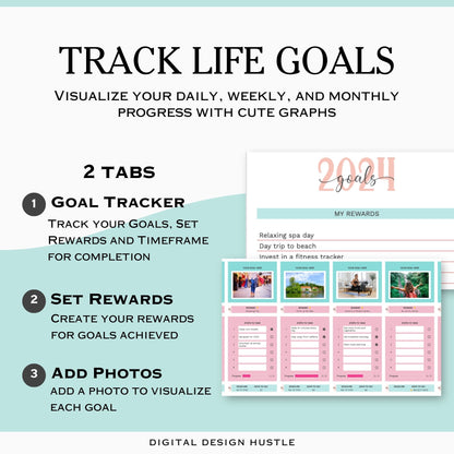 Elevate your goal-setting game with our comprehensive Goal Planner for Google Sheets! Whether you&