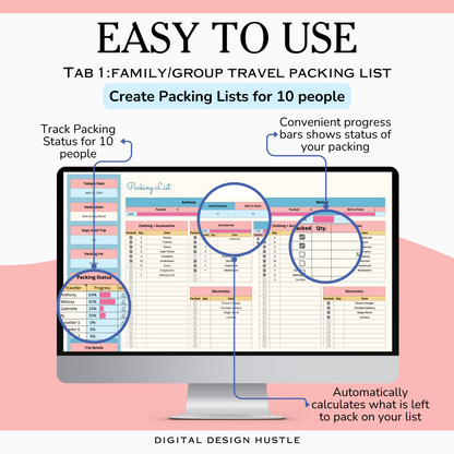 Packing List Template for Google Sheets