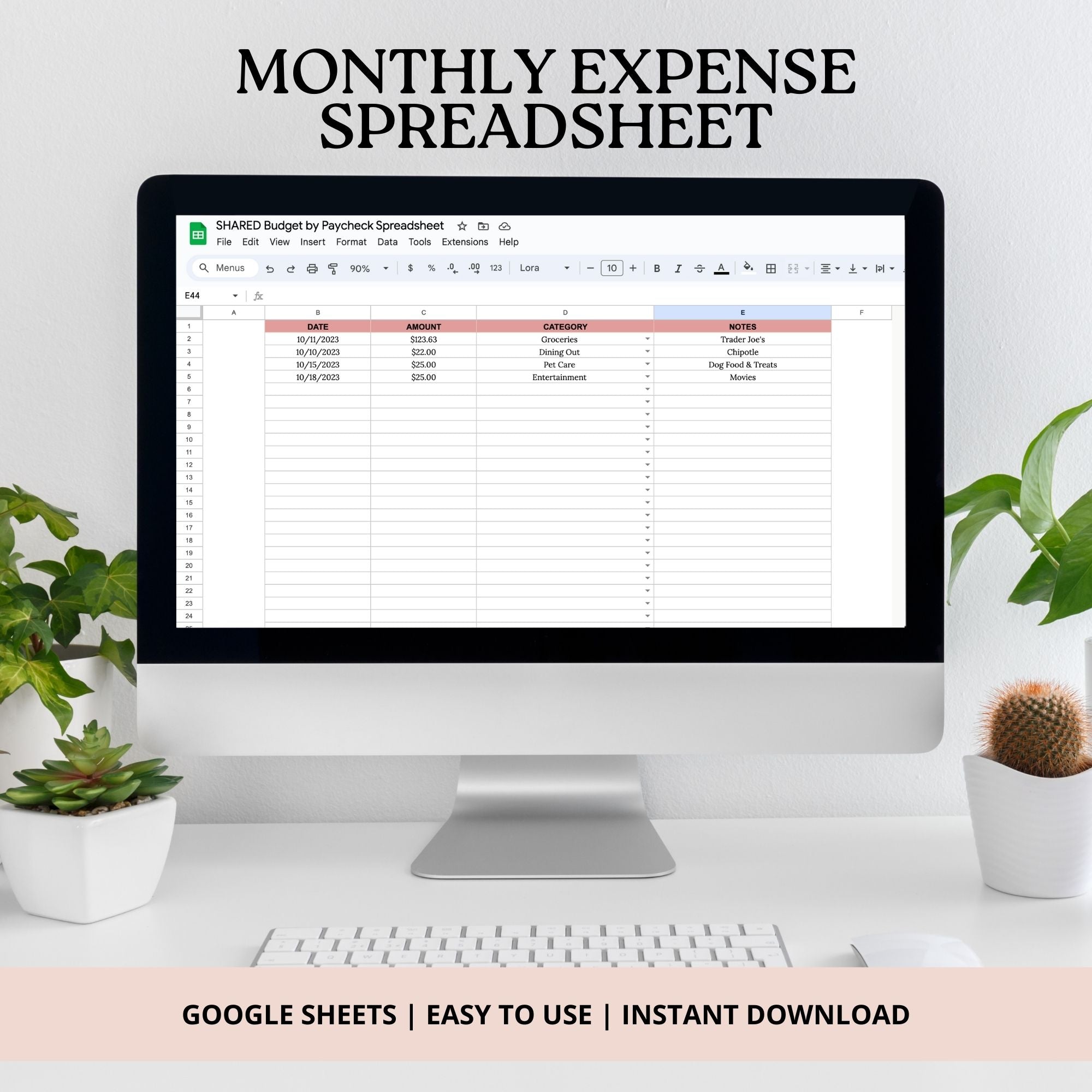 Welcome to our Budget By Paycheck Google Sheets Planner, a powerful tool designed to help you take control of your finances effortlessly. This 2-tab spreadsheet includes a comprehensive Paycheck Budget and an intuitive Expense Tracker, providing you with a holistic approach to managing your finances.