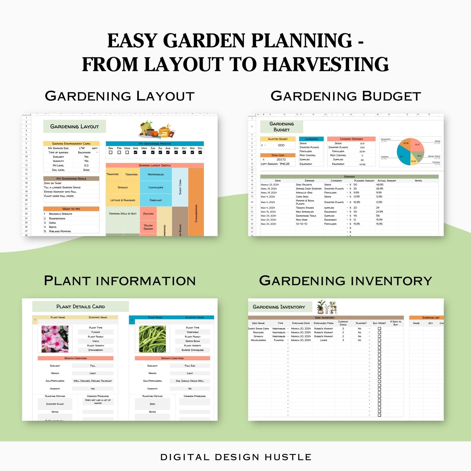 Transform your gardening experience with our comprehensive Gardening Planner for Google Sheets! This spreadsheet is your go-to tool for planning, tracking, and optimizing every stage of your gardening journey. With 12 user-friendly tabs, this planner covers all aspects of gardening from start to finish.