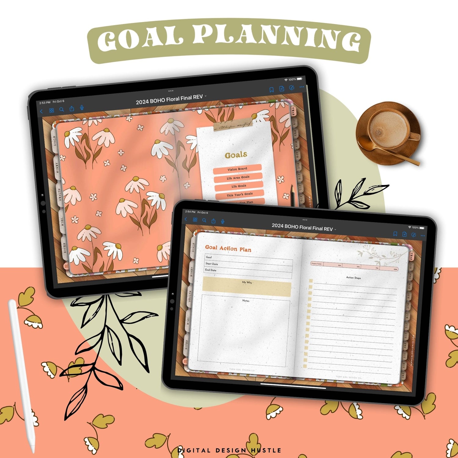 Embrace the future with our meticulously crafted 2024 Digital Planner, designed exclusively for GoodNotes. This comprehensive 589-page planner is your indispensable companion for the year ahead, featuring a thoughtfully structured 365-day planner complete with yearly, weekly, and daily planning pages. 