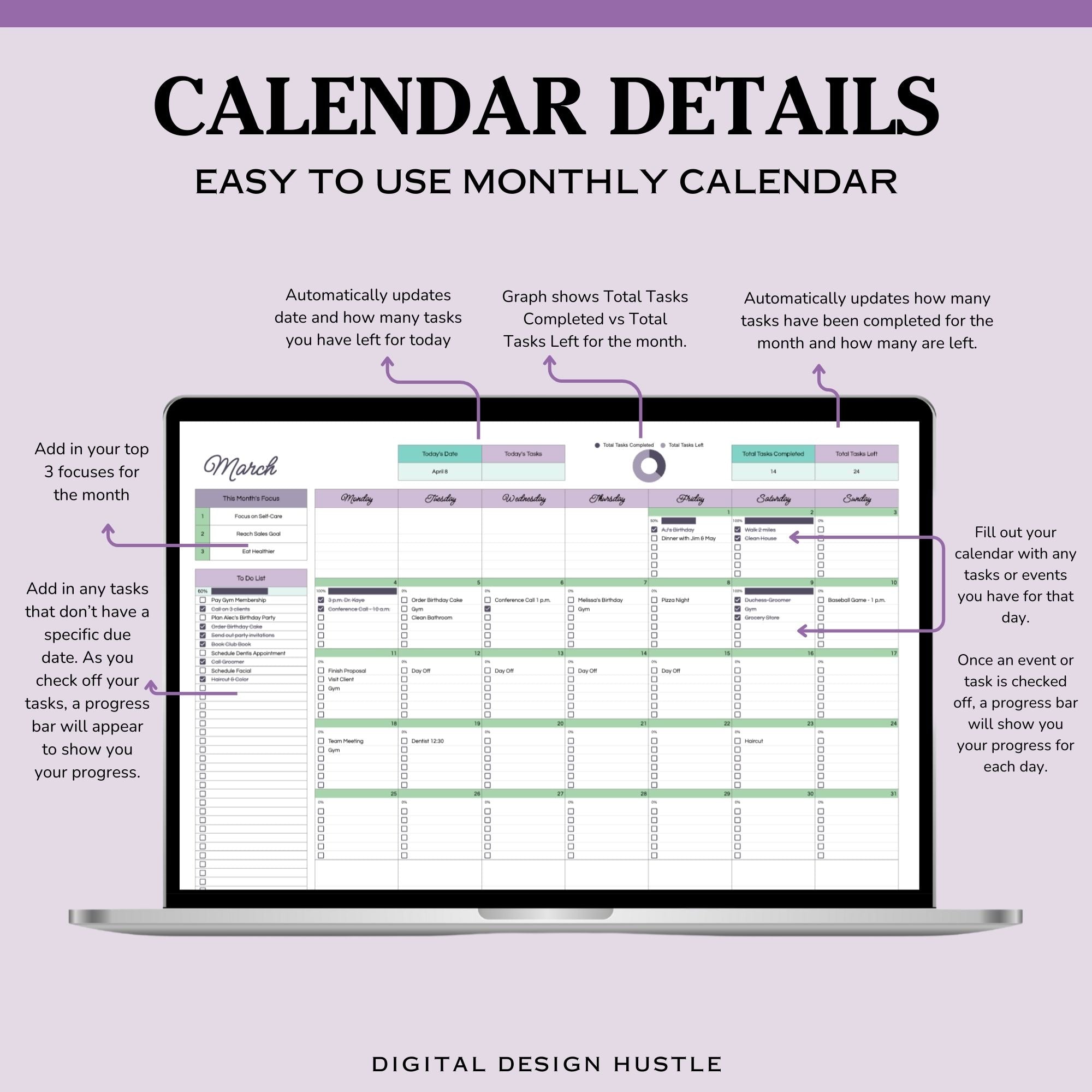 Stay organized and stylish with our Boho Chic Google Sheets Monthly Calendar! This editable spreadsheet is your ultimate tool for tracking tasks, projects, and creating to-do lists for each month. With trendy Boho colors and 12 tabs—one for each month—keeping track of your schedule has never been more visually appealing.