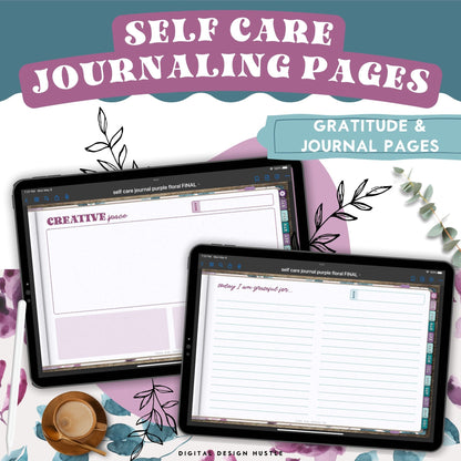 Take care of your mind, body, and health with this floral watercolor digital Self Care Journal. Use this beautifully designed planner to record and take note of your mental health. This digital self-care planner has 1767 hyperlinked pages for monthly and daily self-care. 