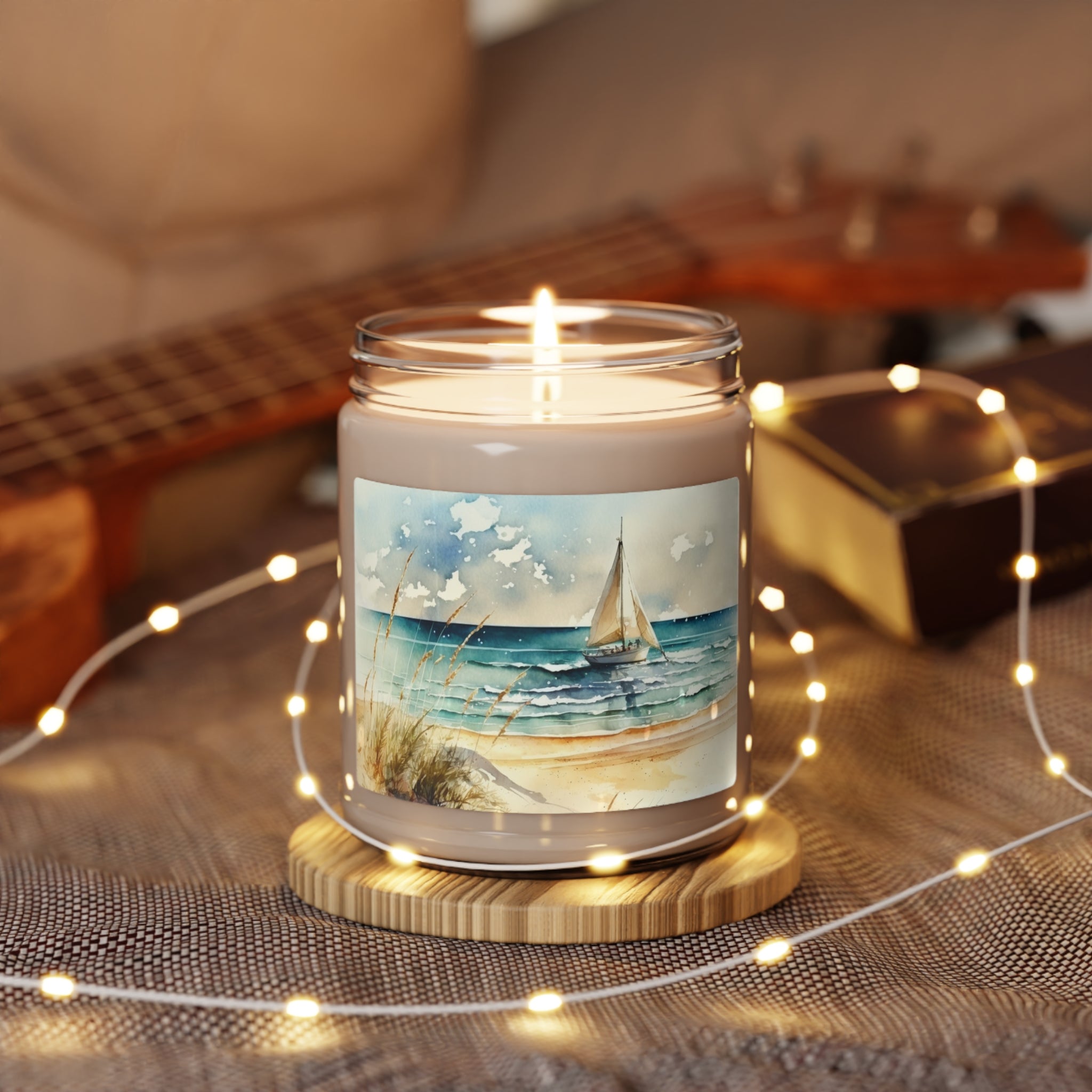 Sea Salt &amp; Orchid Scented Soy Candle