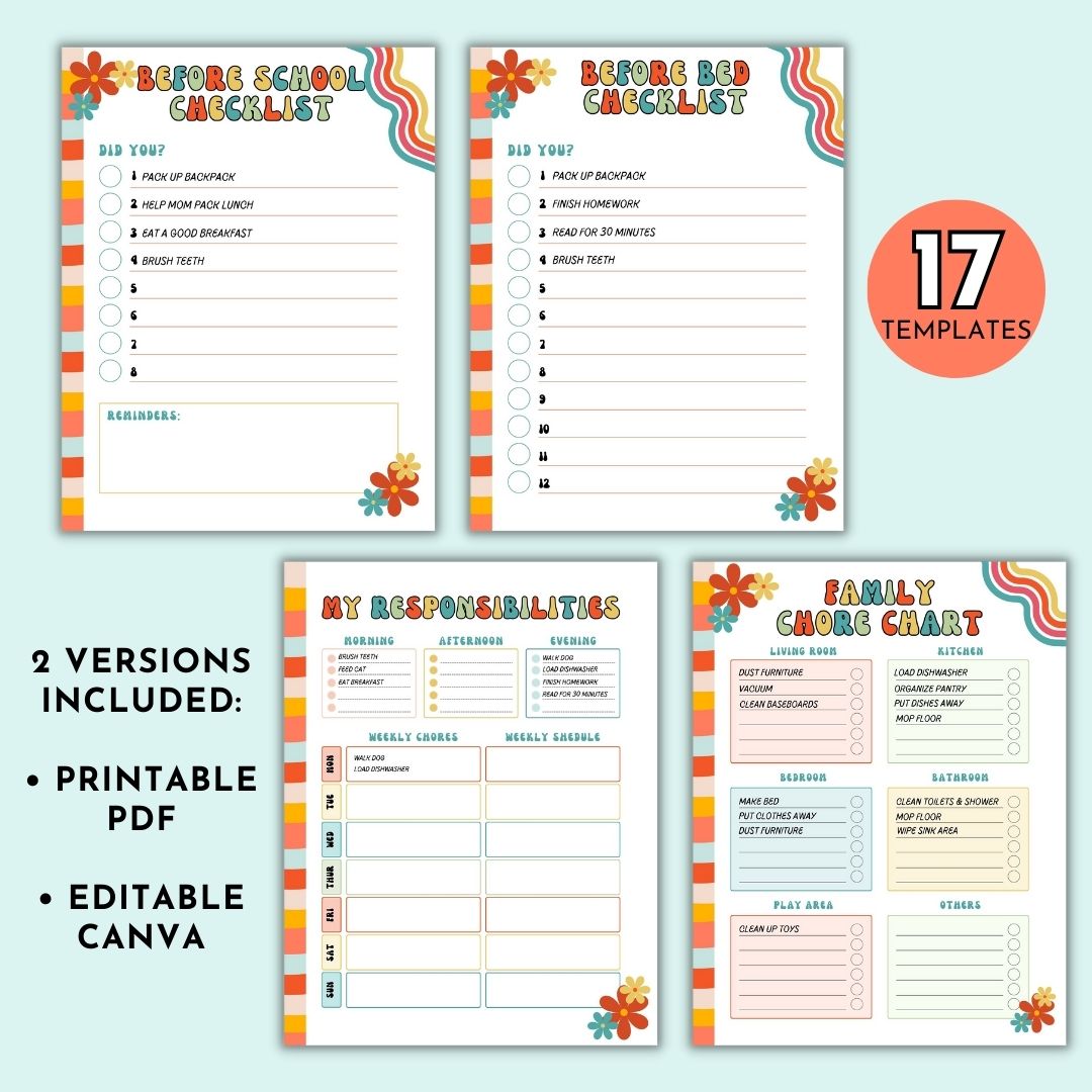 Family Chore Chart Bundle