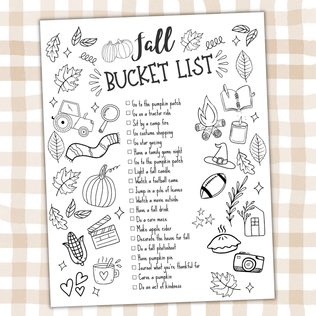 Fall Bucket Lists Printable