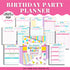 Plan the best birthday party on the block with this printable birthday party planner. This 30-page printable planner is available in two PDF formats: US Letter & A4. Track your party budget, guest list, party menu and more with this helpful digital party planner. 